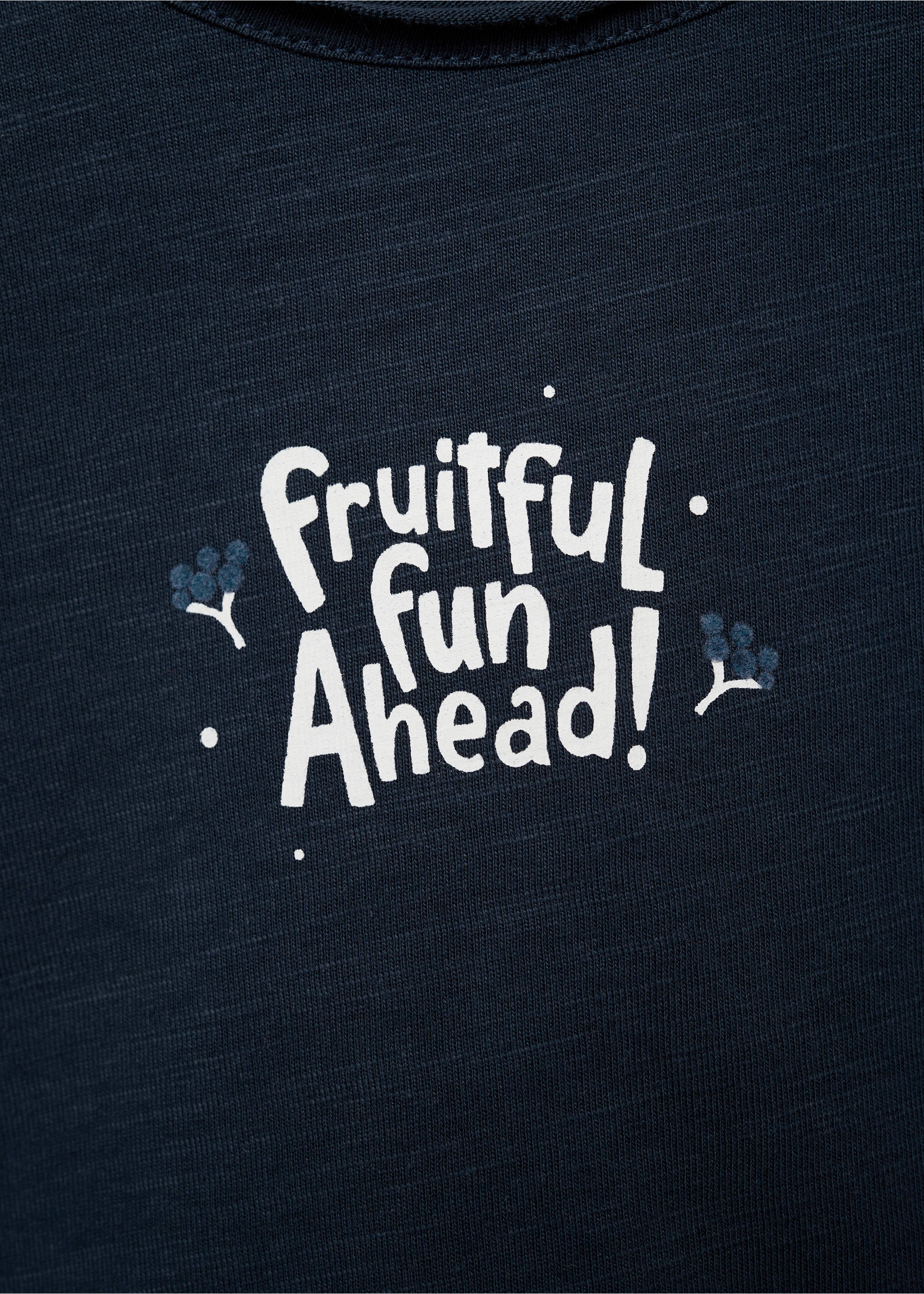 Printed message T-shirt - Details of the article 0, Dark Navy. Ref: 77006361-00.