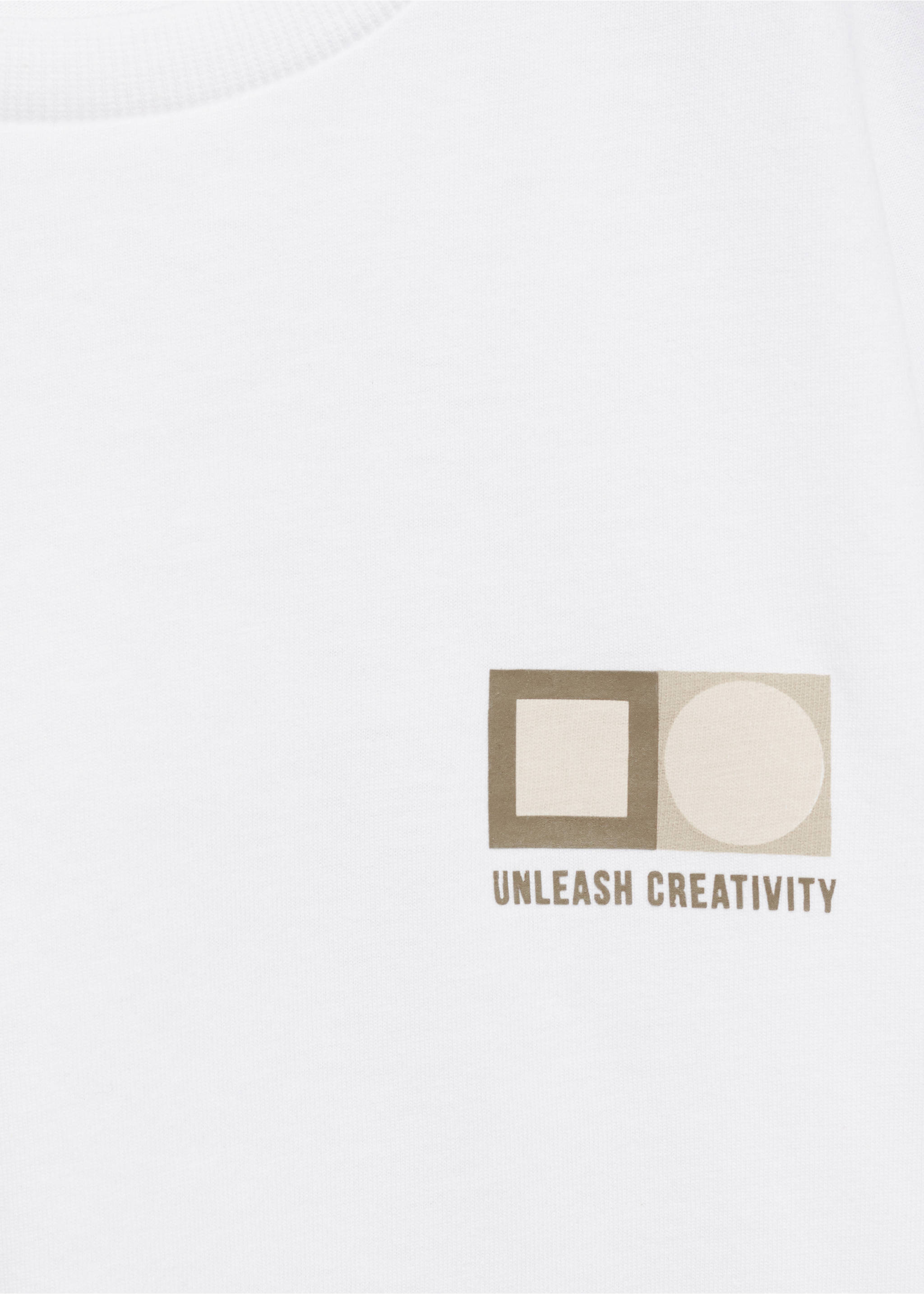 Printed long sleeve t-shirt - Details of the article 0, Off White. Ref: 77006726-00.