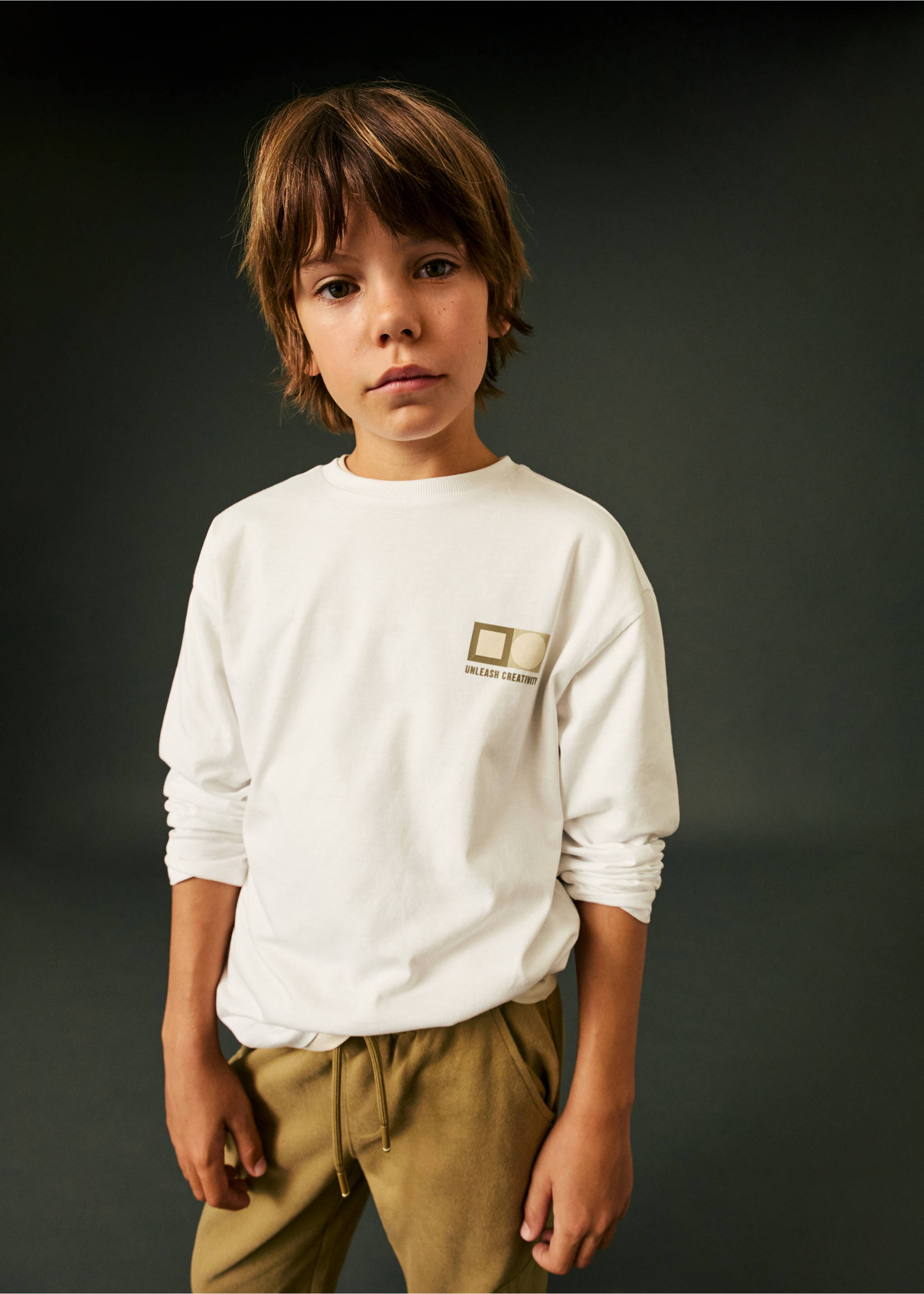 Printed long sleeve t-shirt - Details of the article 5, Off White. Ref: 77006726-00.