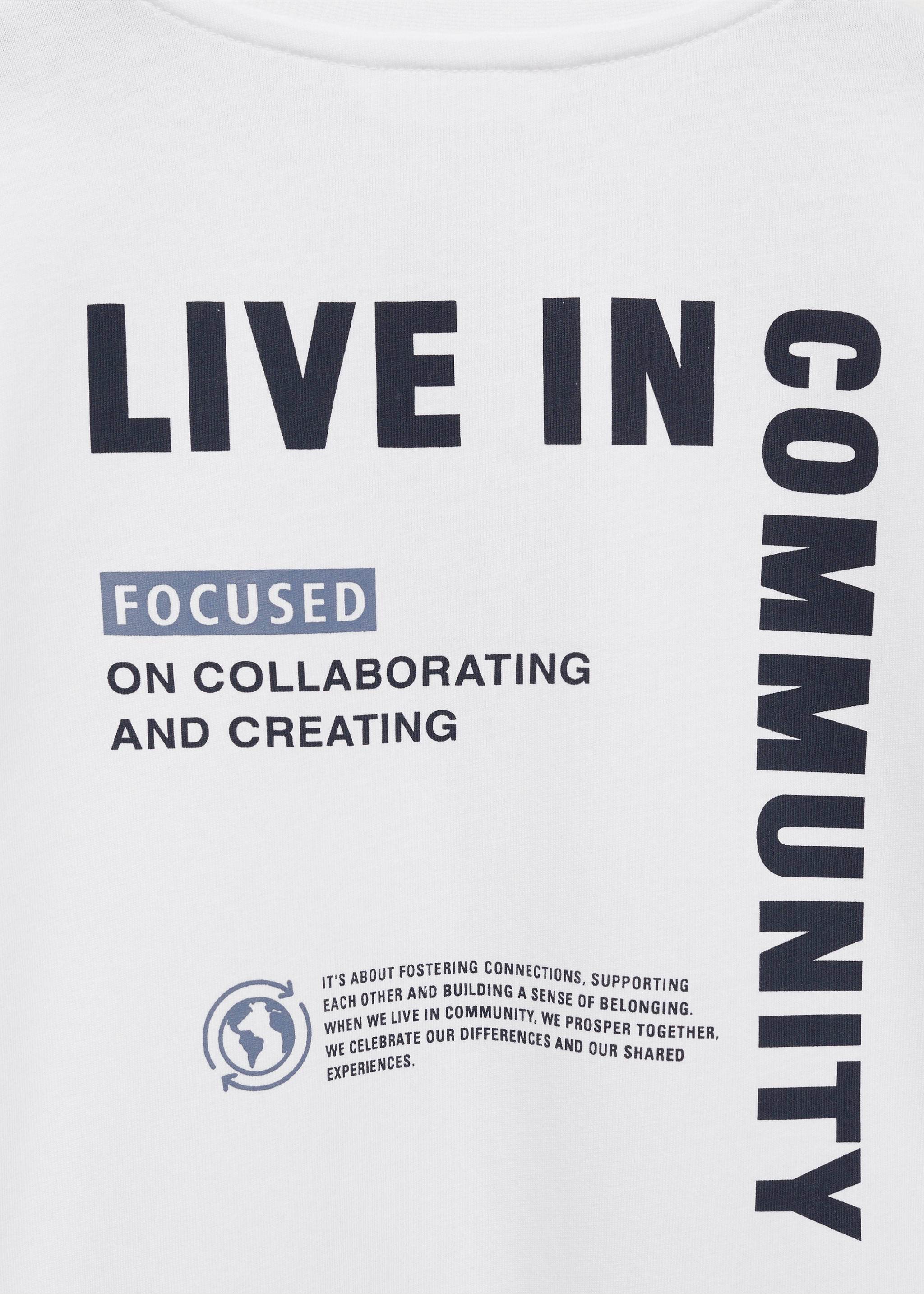 T-shirt manches longues imprimé - Détail de l'article 8, Blanc cassé. Ref: 77006727-00.