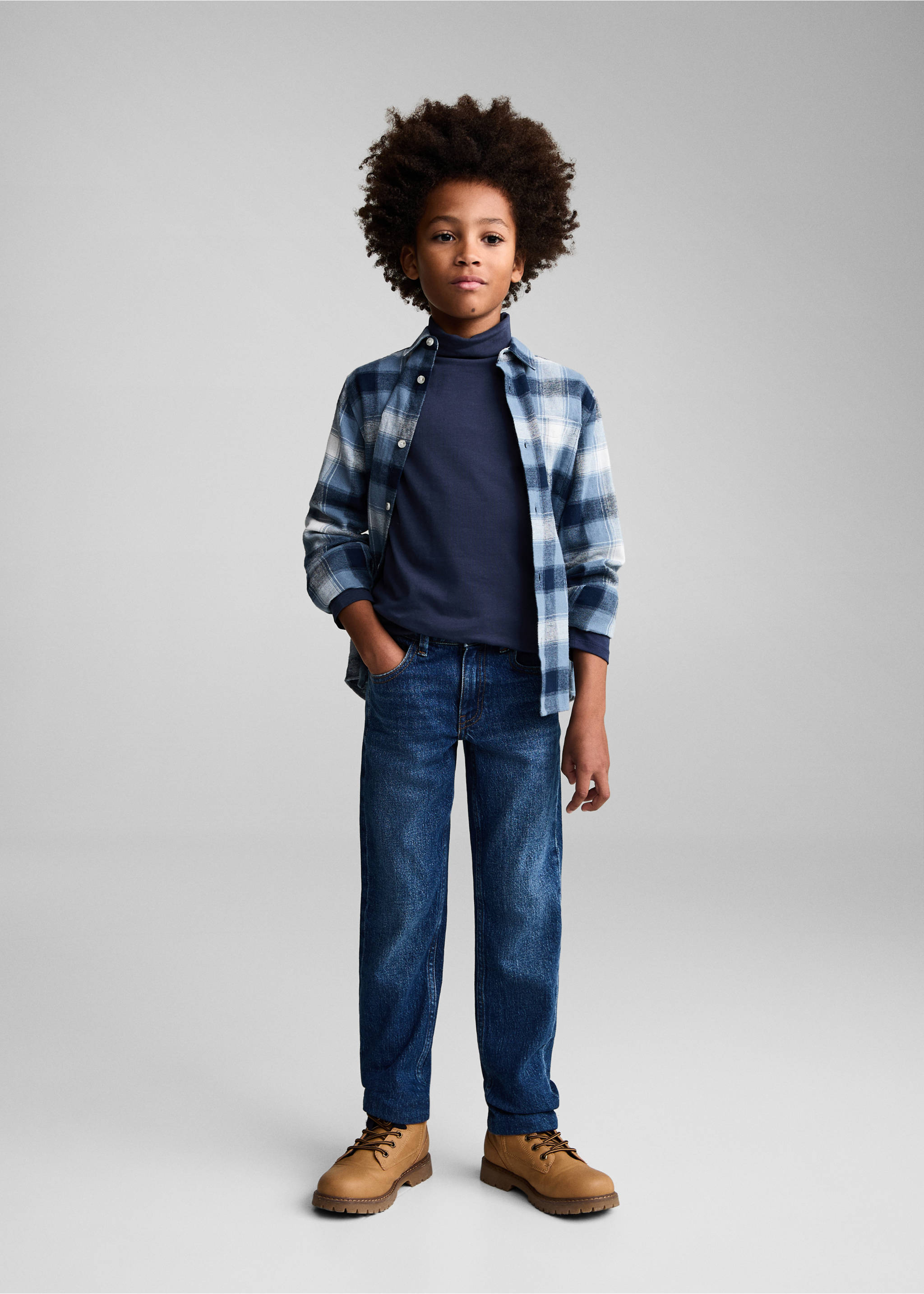 Turtleneck long-sleeved t-shirt - General plane, Dark Navy. Ref: 77006729-00.