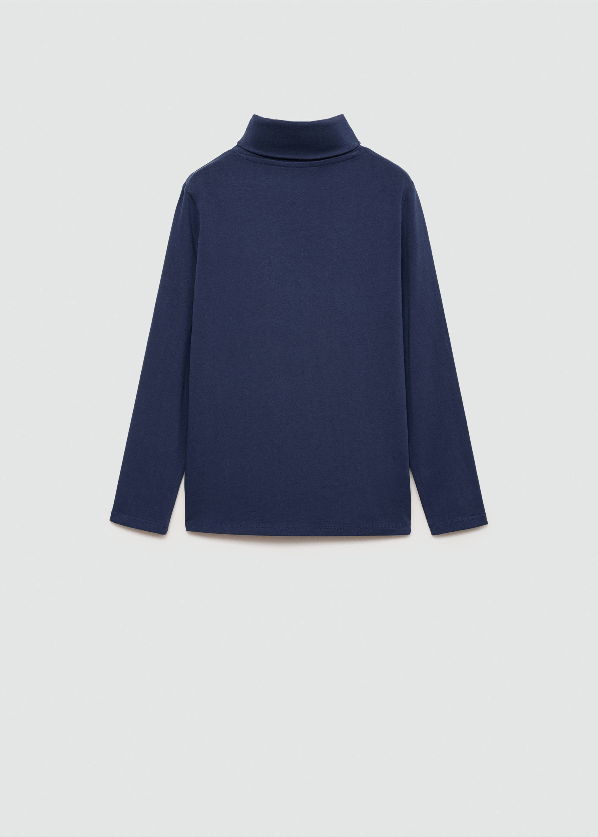Turtleneck long-sleeved t-shirt - Reverse of the article, Dark Navy. Ref: 77006729-00.