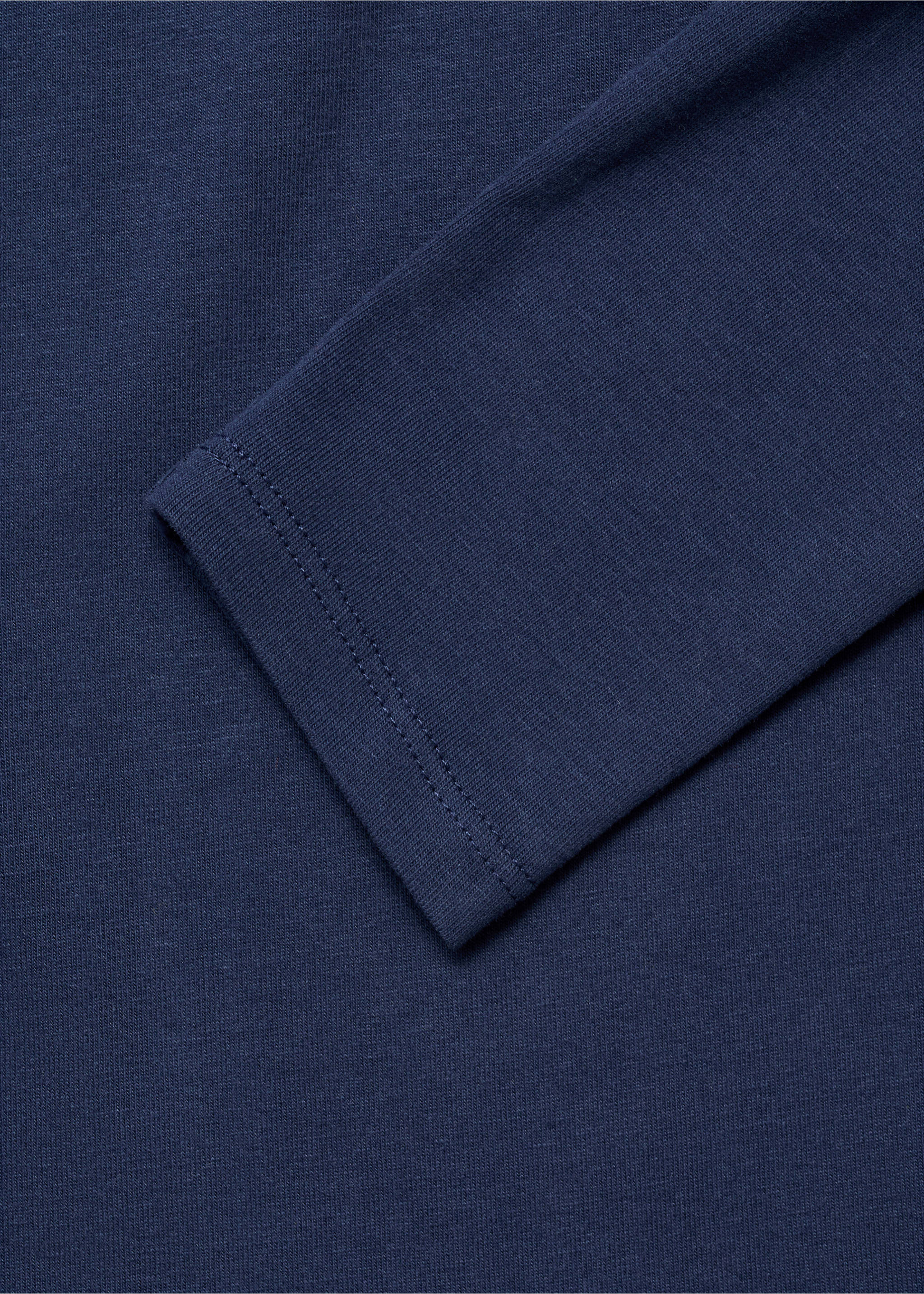 Turtleneck long-sleeved t-shirt - Details of the article 0, Dark Navy. Ref: 77006729-00.