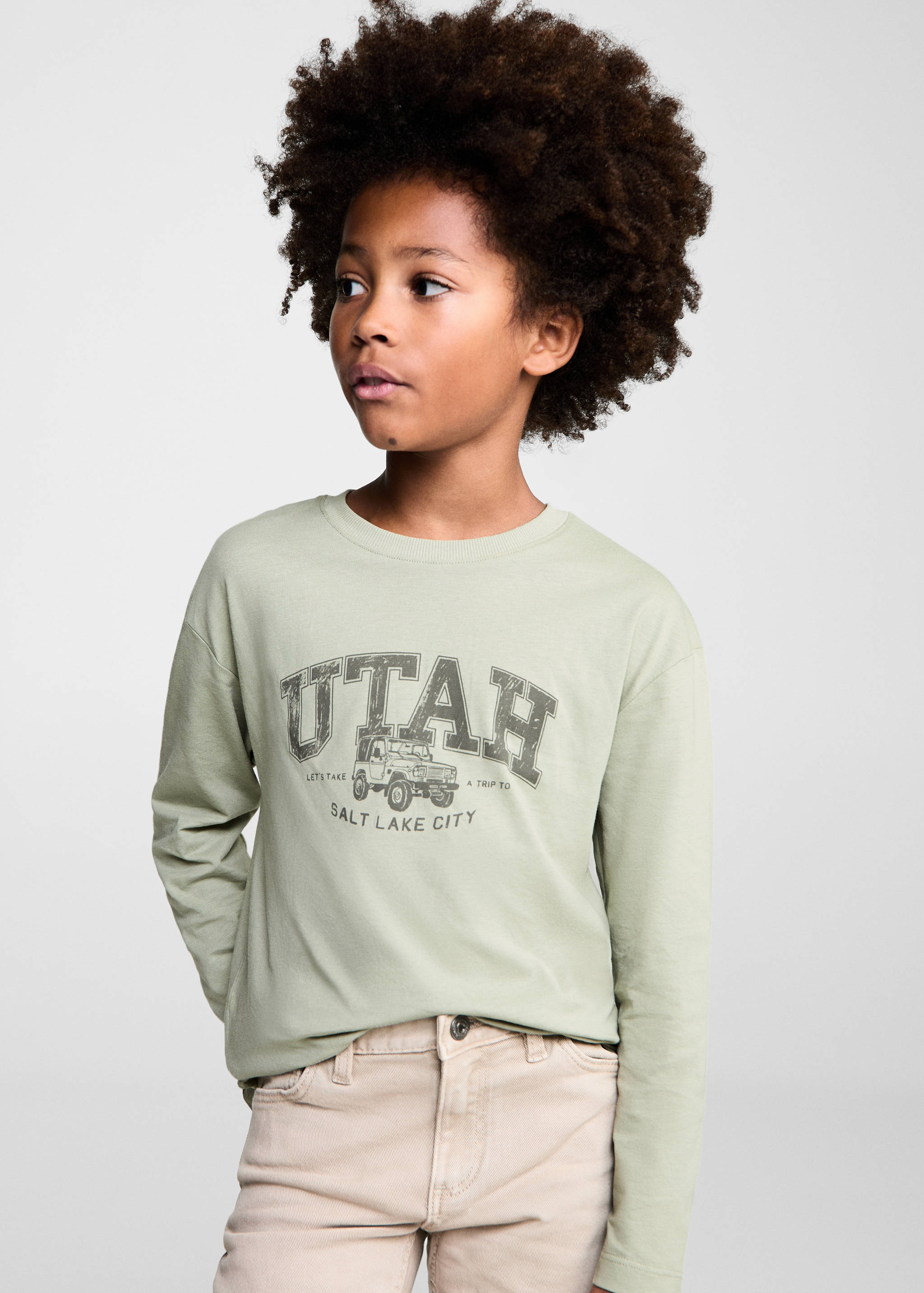 T-shirt manches longues imprimé - Plan moyen