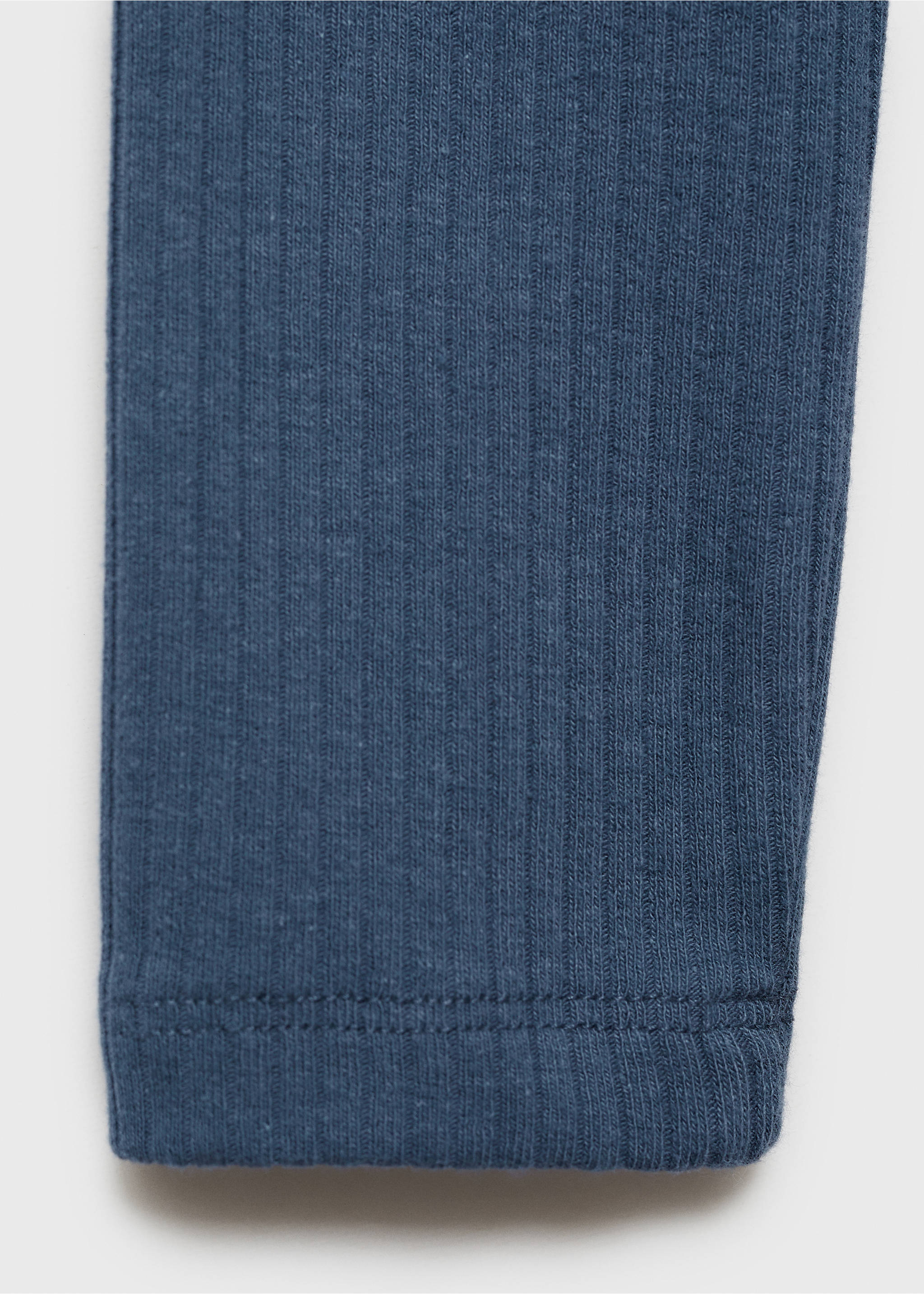 Ribbed printed t -shirt - Details of the article 0, Blue. Ref: 77006744-00.