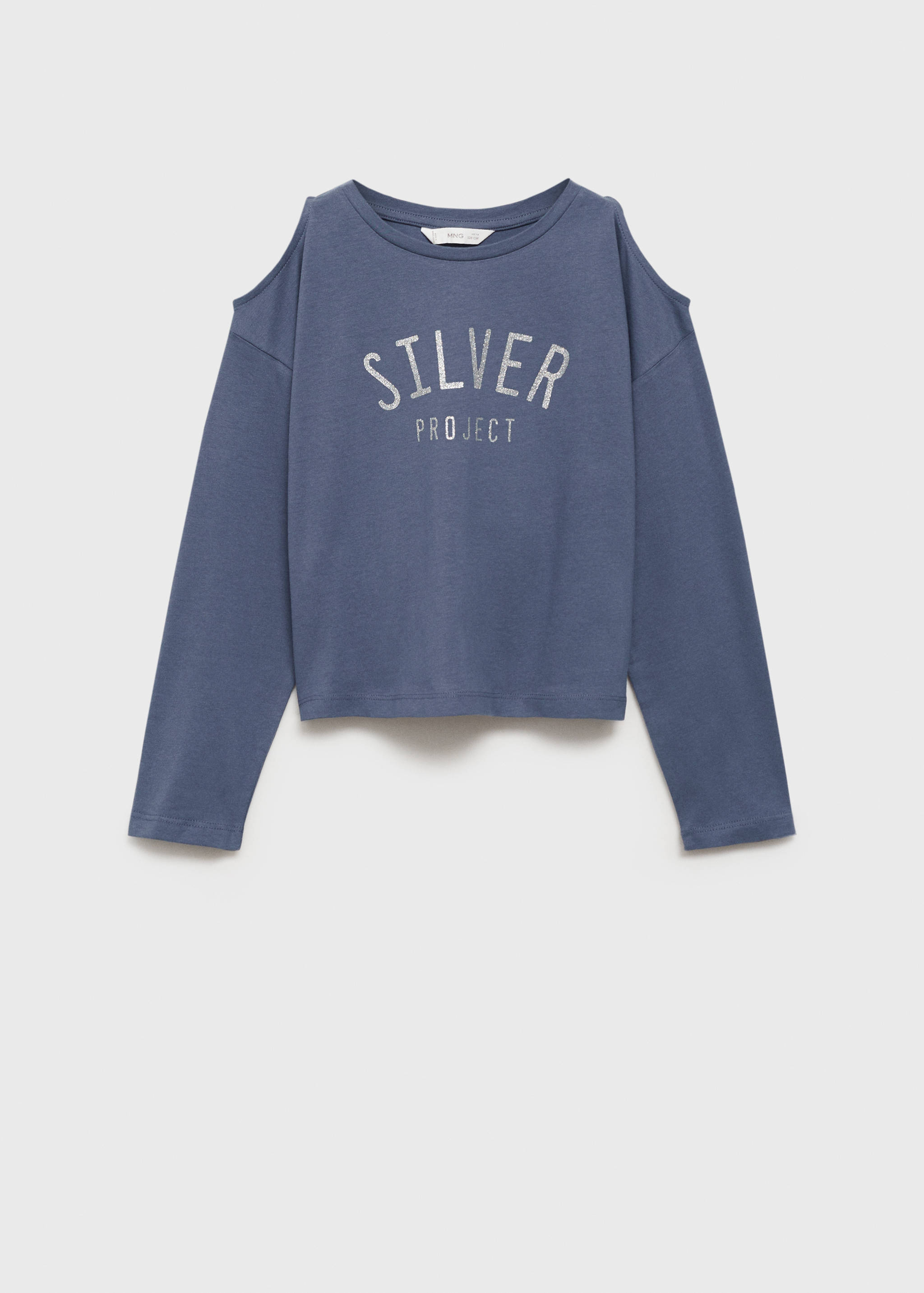 Katoenen T-shirt met opening op de schouders - Artikel zonder model