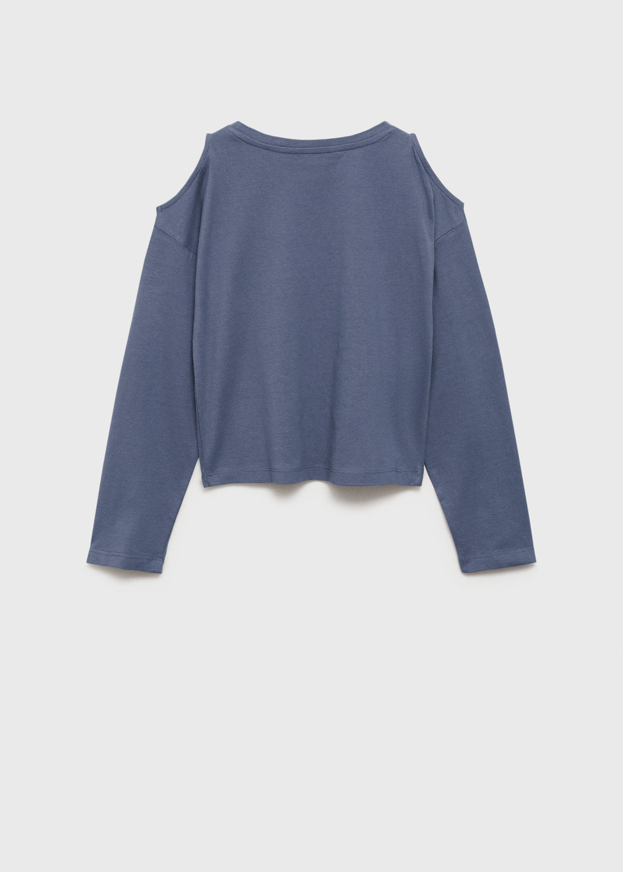 Katoenen T-shirt met opening op de schouders - Achterkant van het artikel