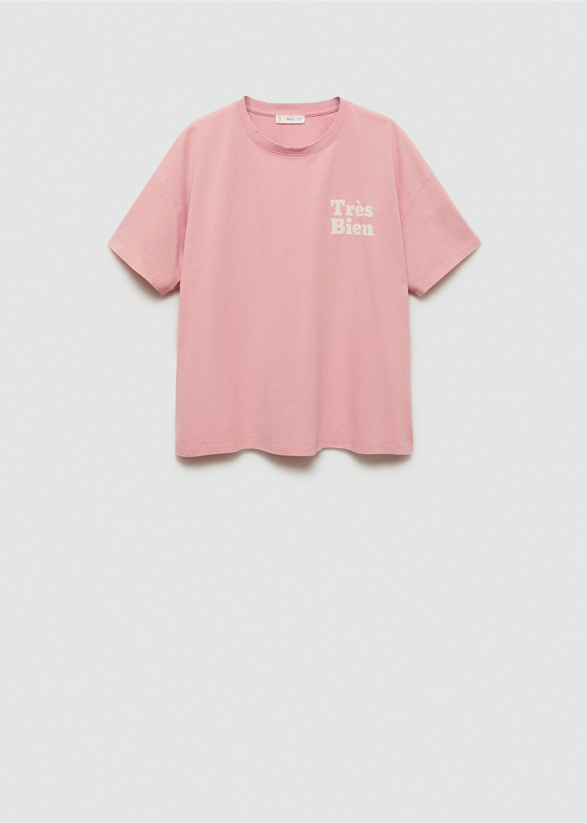 T-shirt en coton imprimé - Article sans modèle, Rose pâle. Ref: 77006746-00.