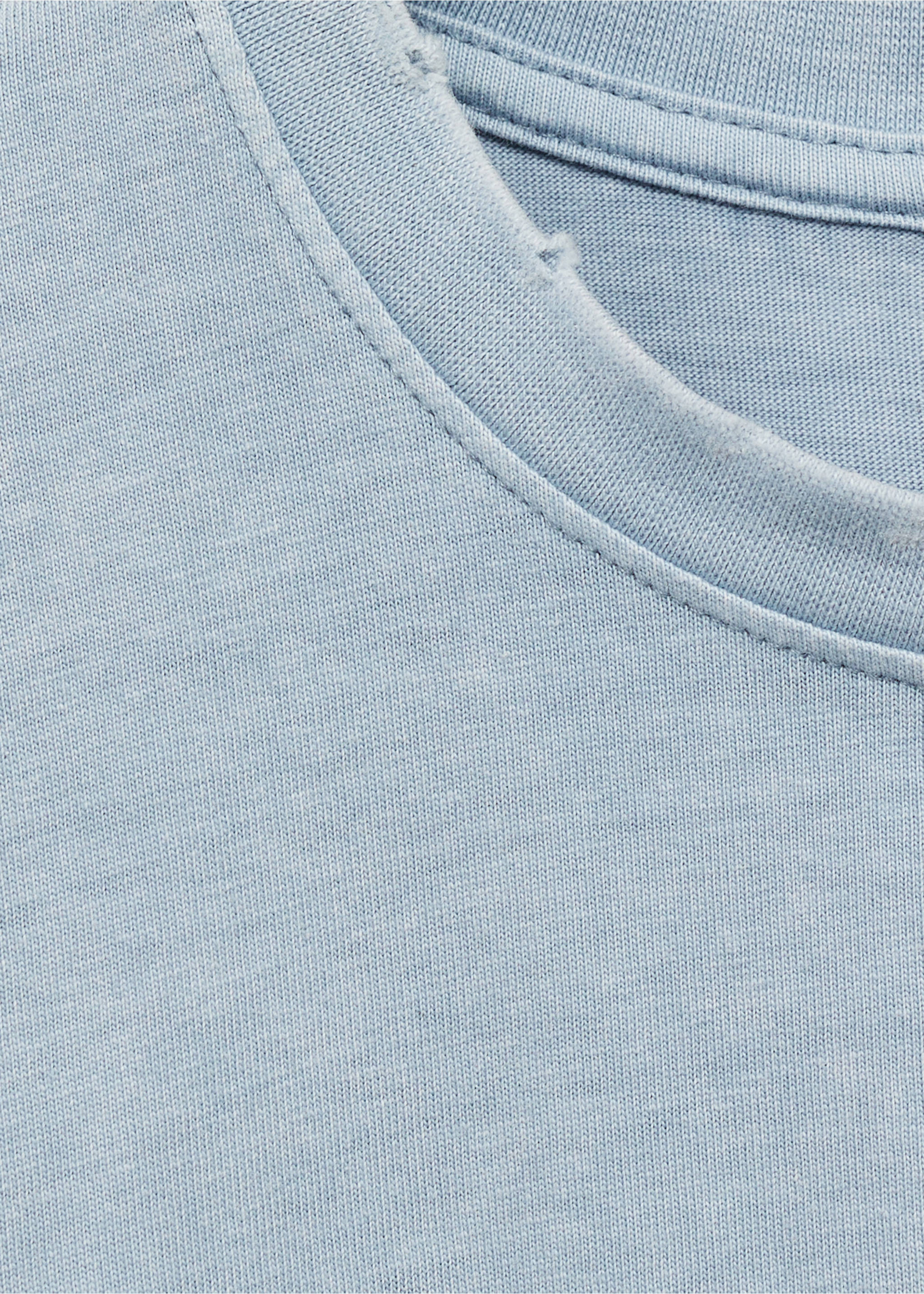 T-shirt en coton imprimé - Détail de l'article 8, Bleu. Ref: 77006747-00.