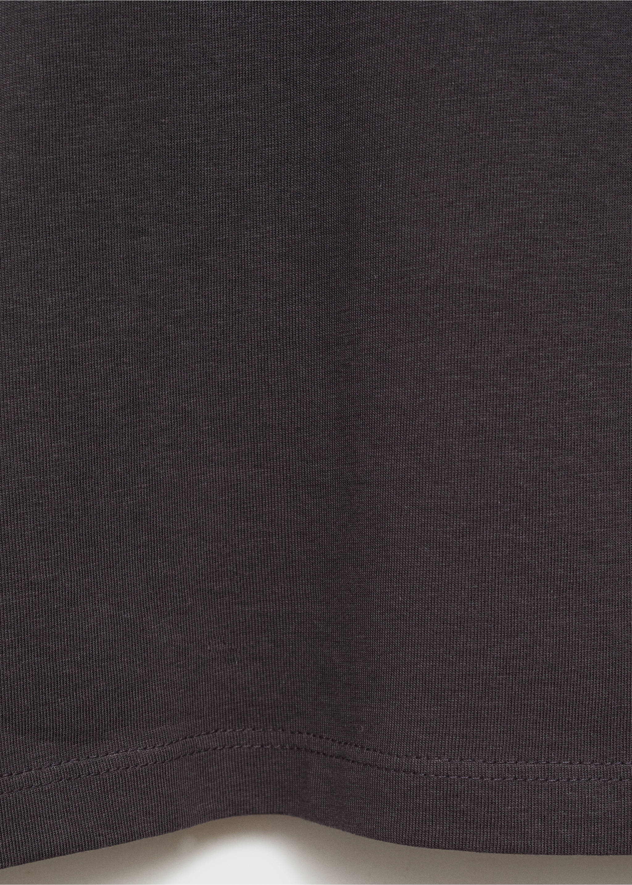Printed detail T-shirt - Details of the article 0, Charcoal. Ref: 77006748-00.