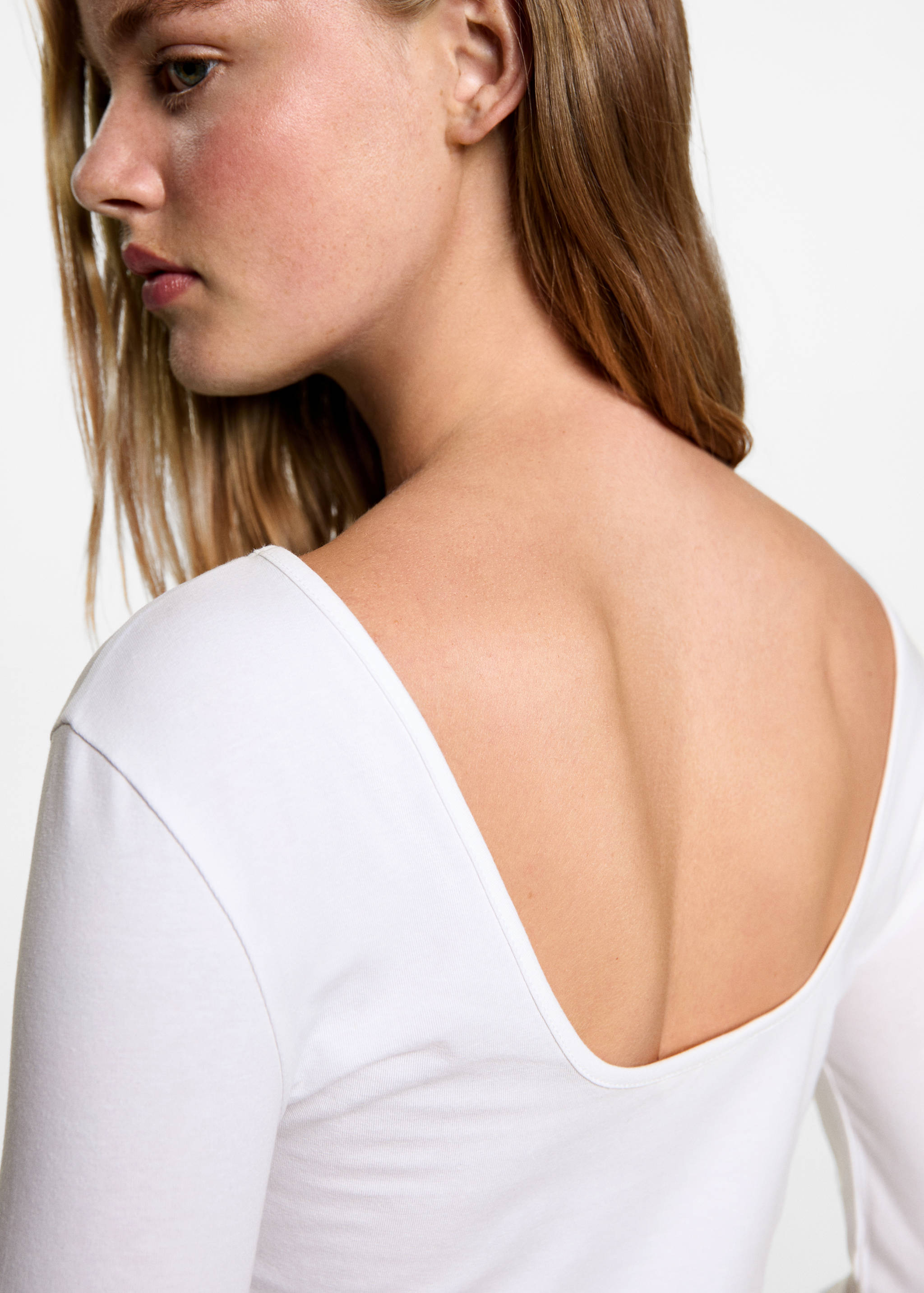 Långärmad t-shirt öppning i ryggen - Detaljer om artikeln 1