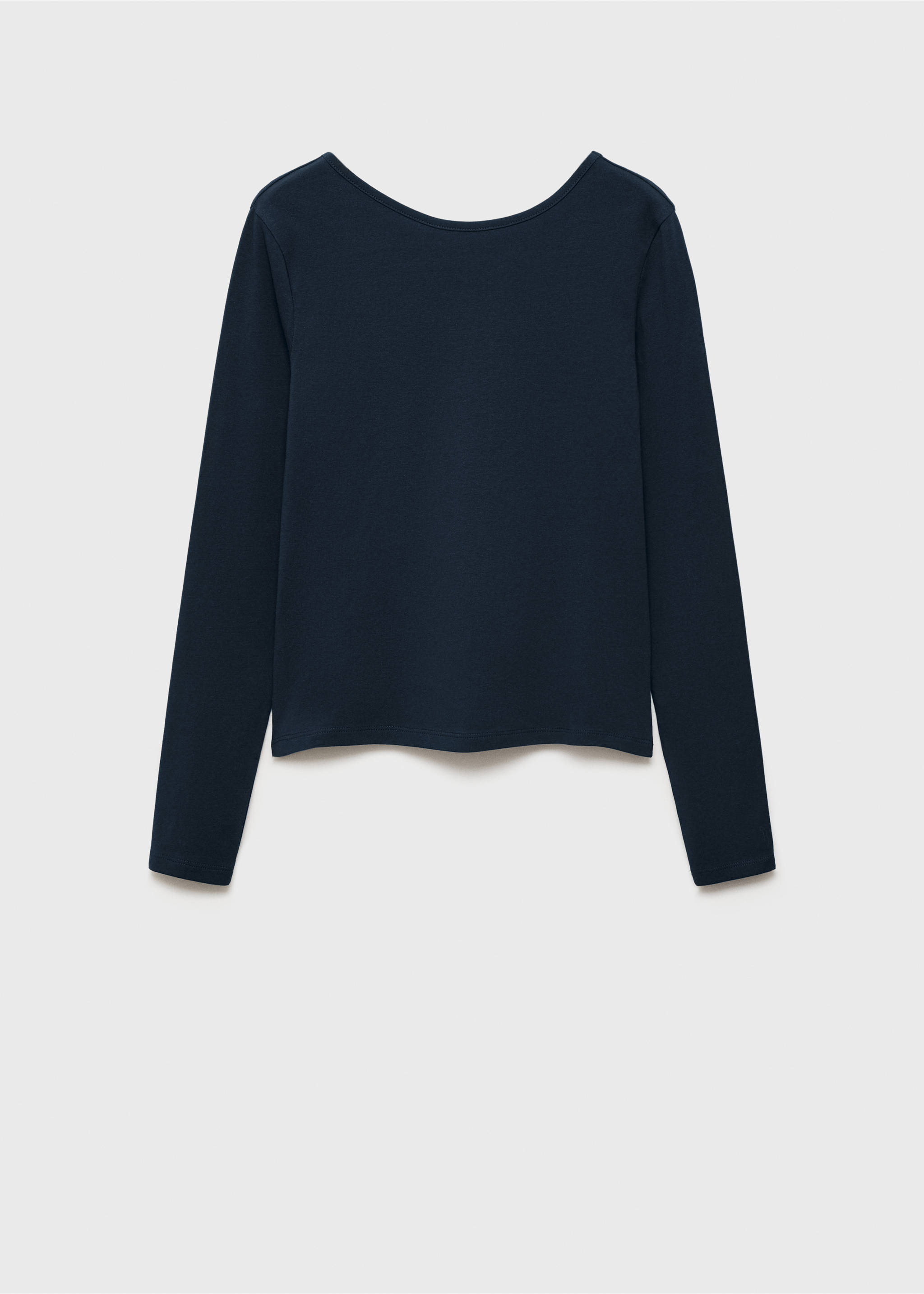 T-shirt manches longues ouverture au dos - Article sans modèle, Bleu marine foncé. Ref: 77006750-00.