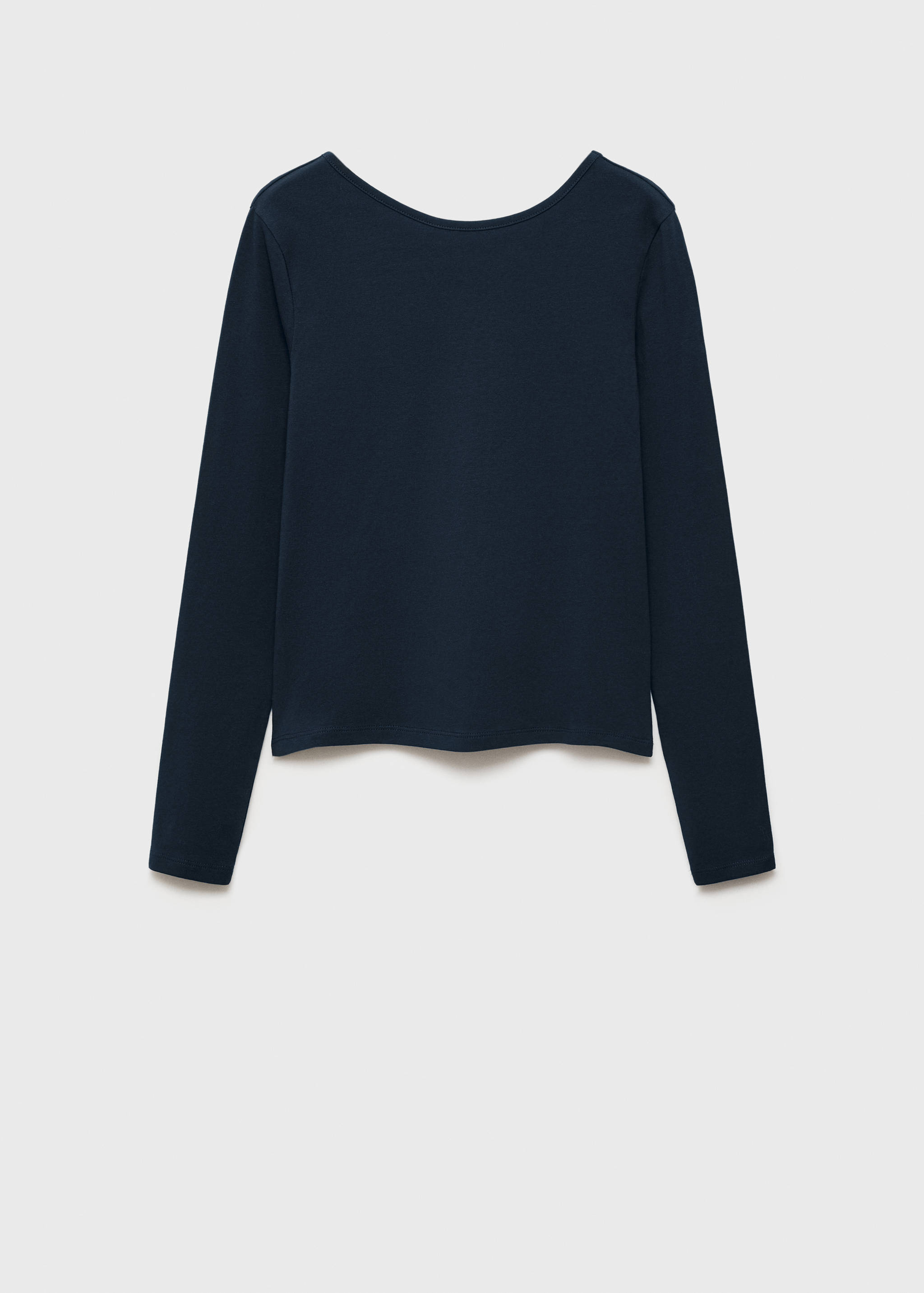 Långärmad t-shirt öppning i ryggen - Artikel utan modell