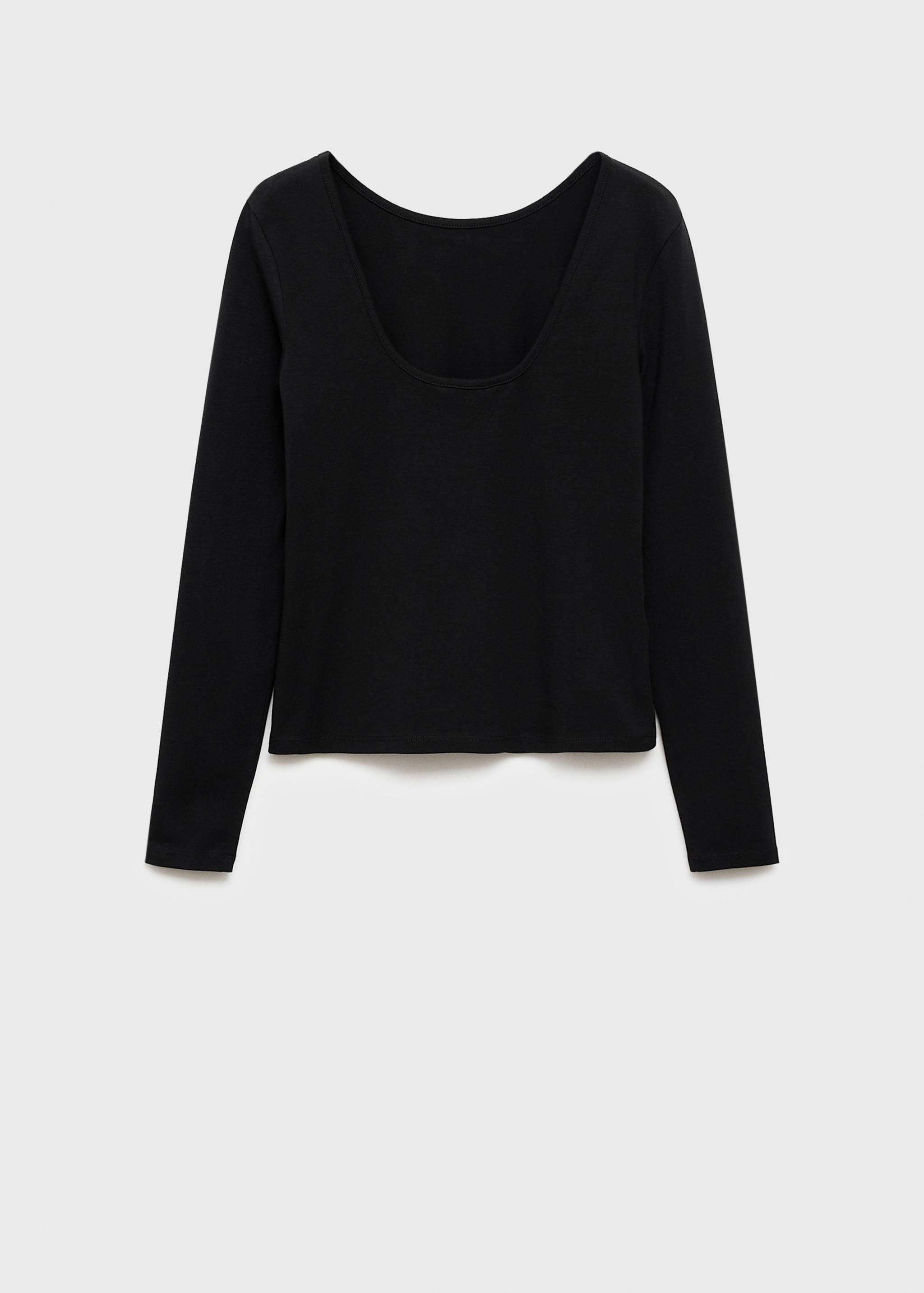 Långärmad t-shirt öppning i ryggen - Artikel utan modell