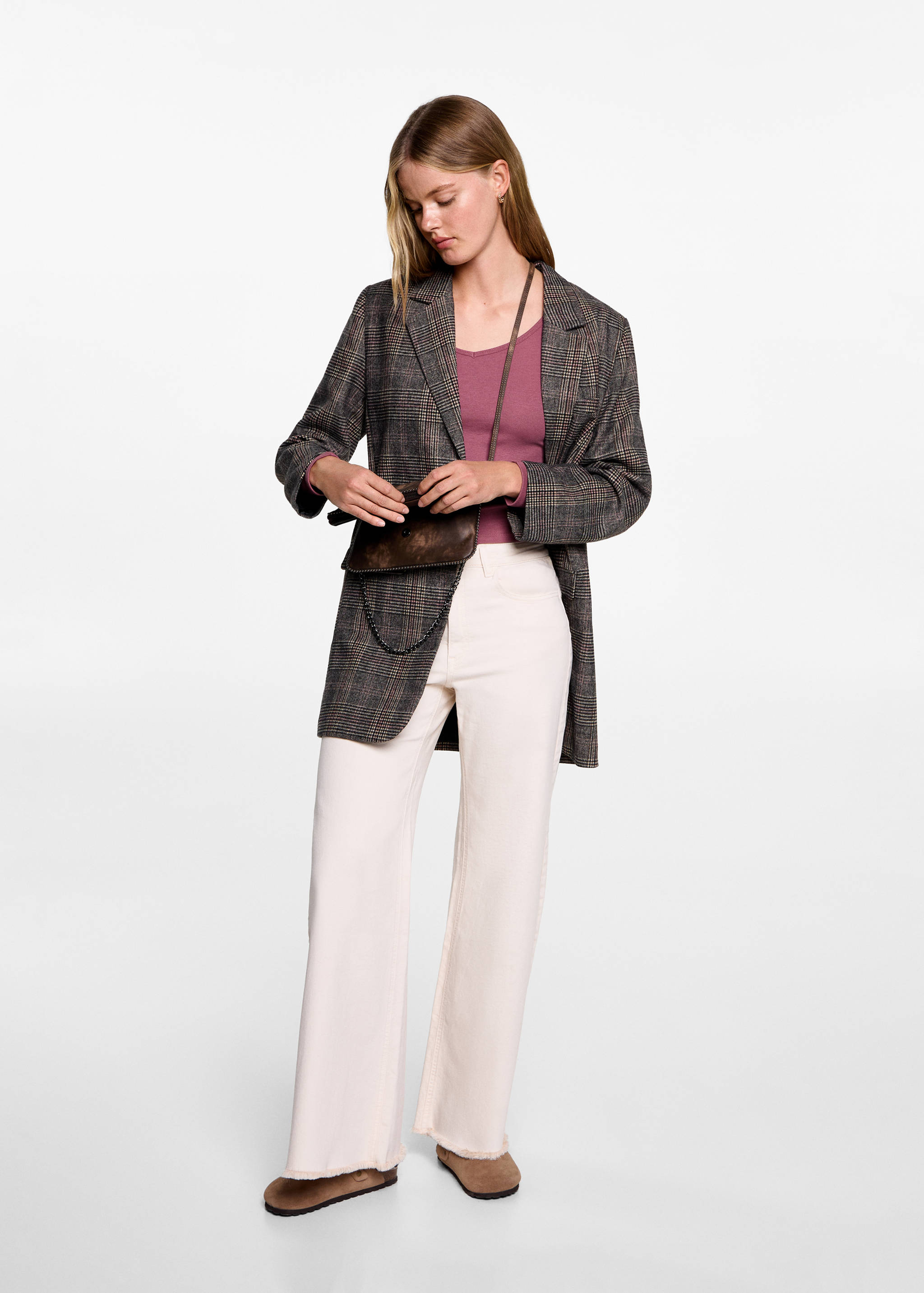 T-shirt manches longues col V - Plan général