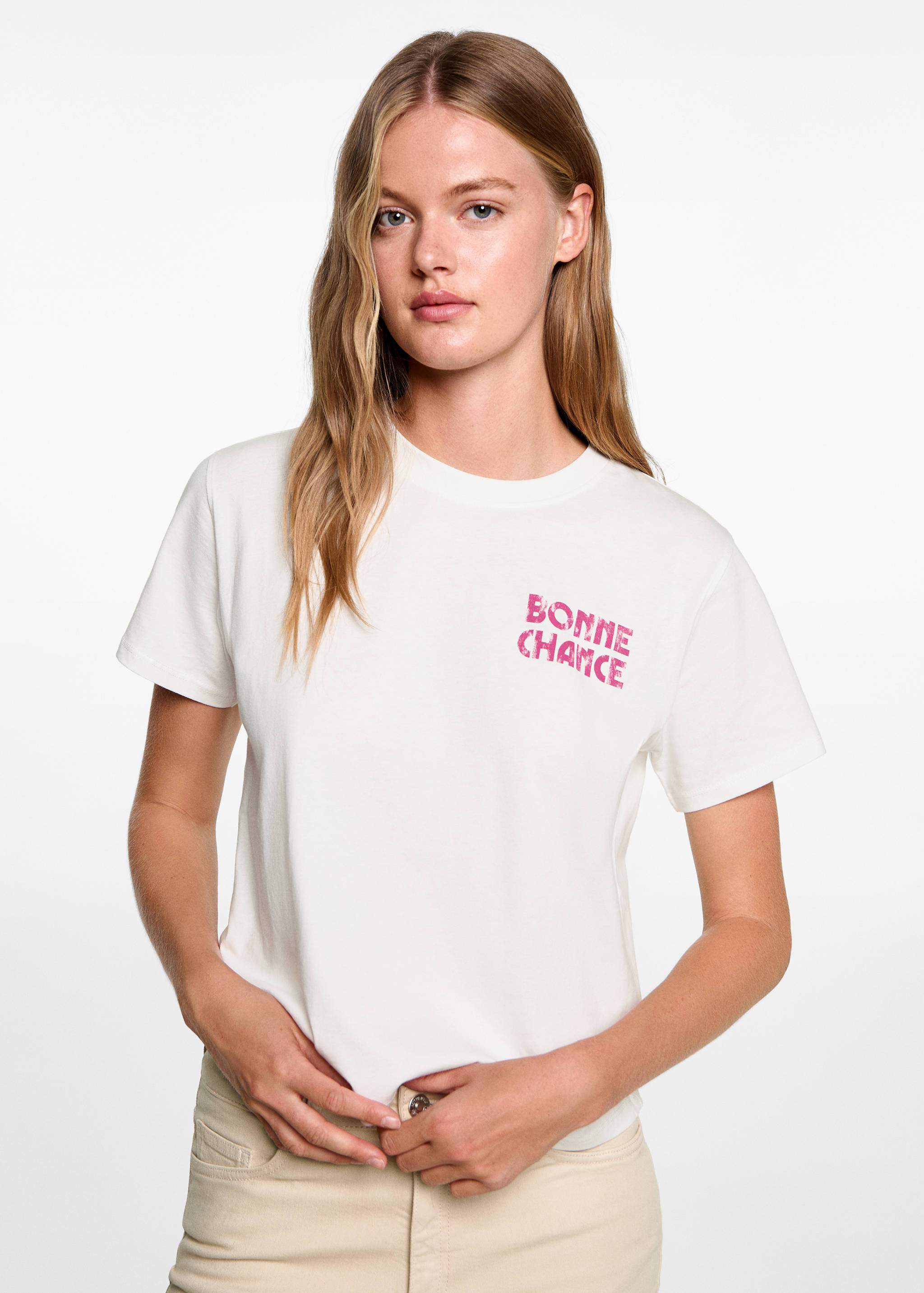 Tryckt bomull-blandning t-shirt - Bild av mittparti