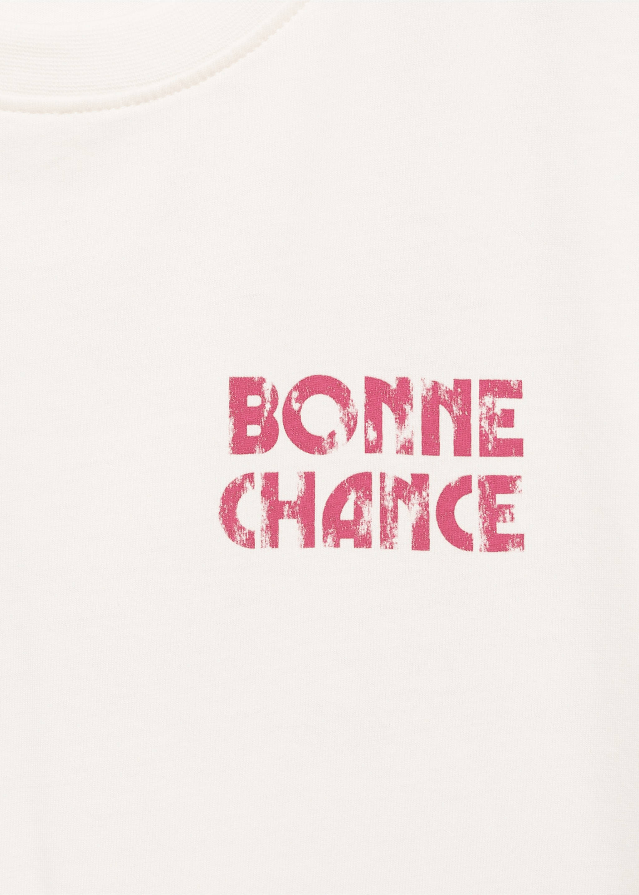 Tryckt bomull-blandning t-shirt - Detaljer om artikeln 8, Benvit. Ref: 77006752-00.