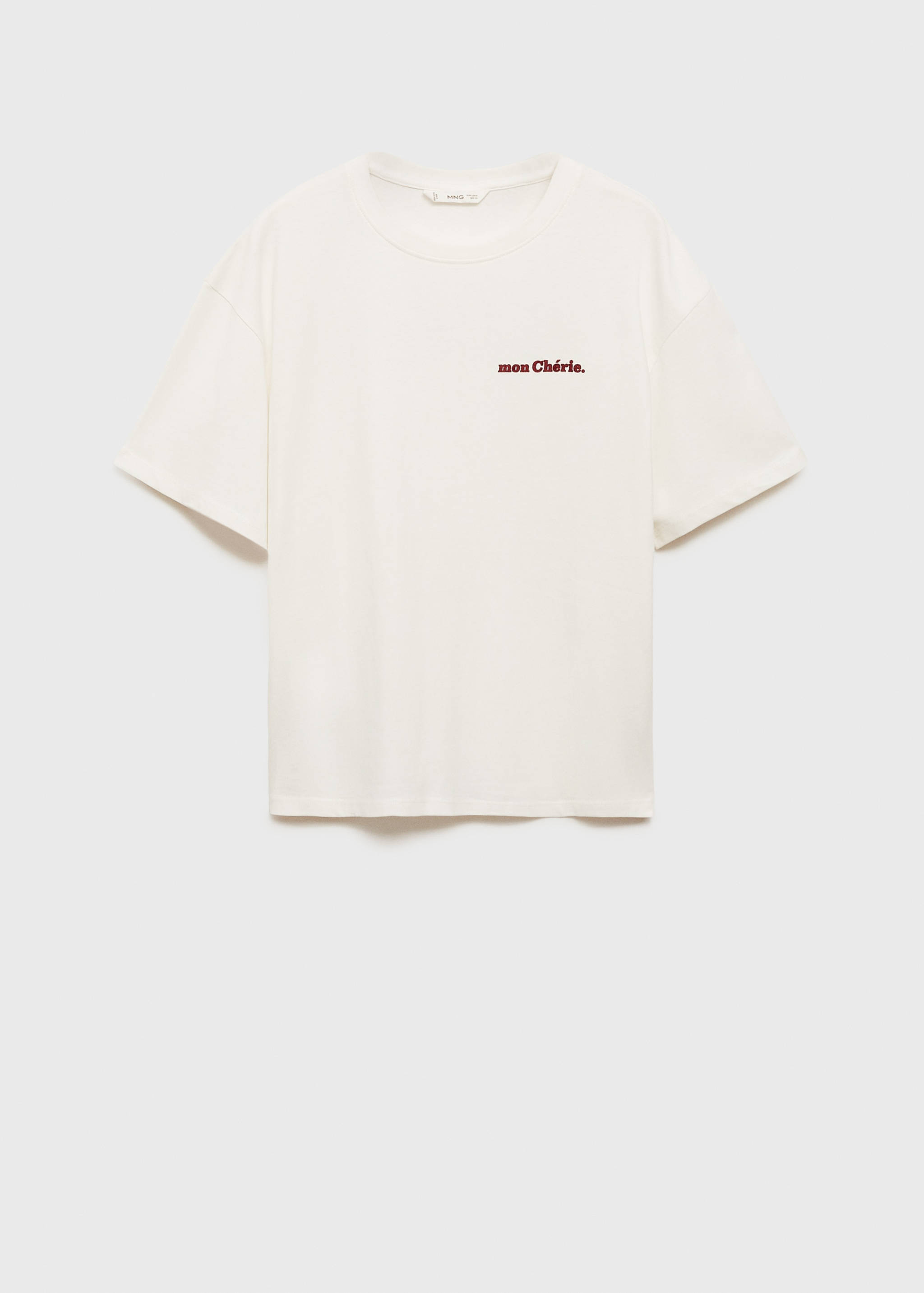 Tryckt bomull-blandning t-shirt - Artikel utan modell