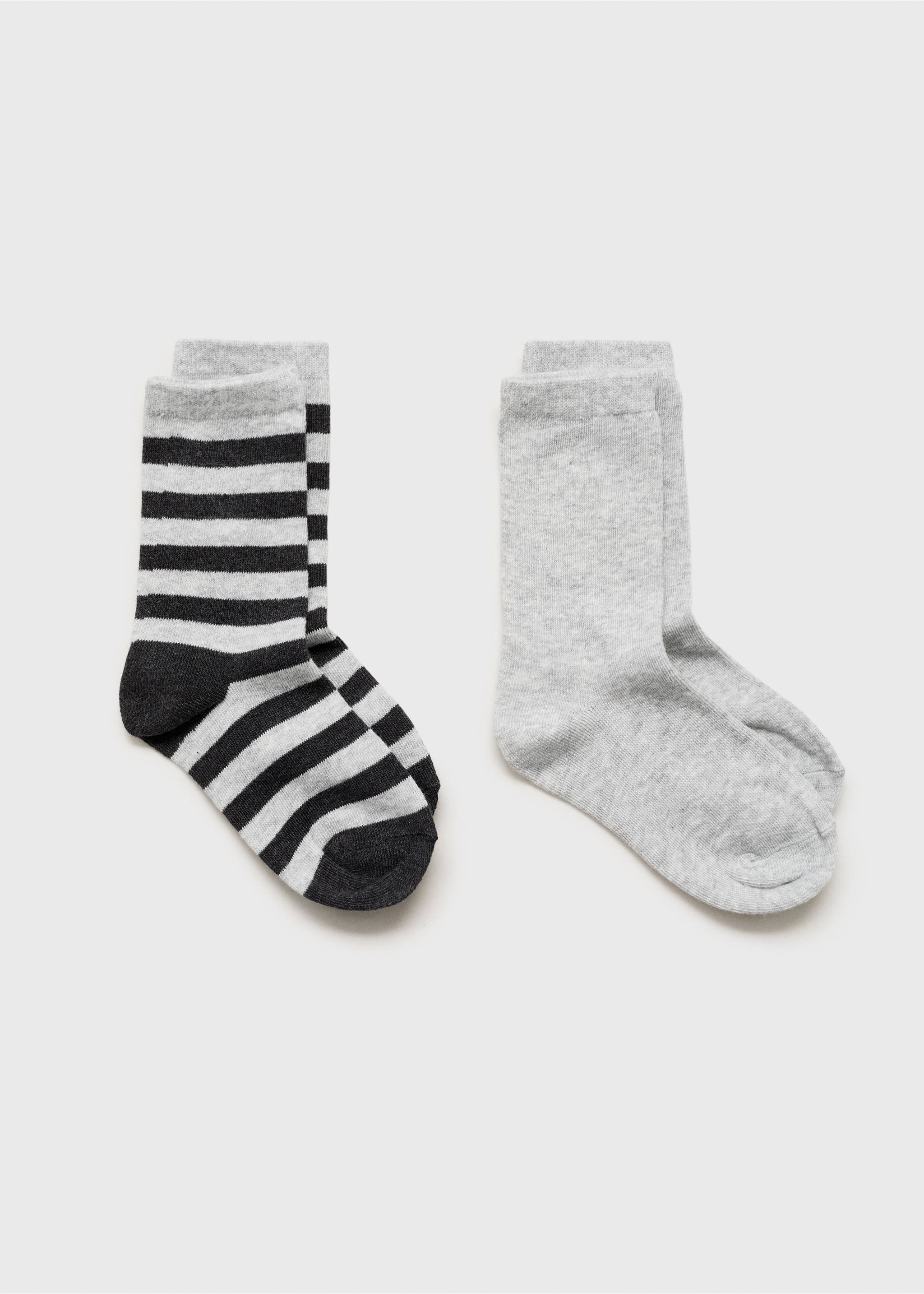 2 pack mixed socks - Article without model, Medium Heather Grey. Ref: 77006762-00.