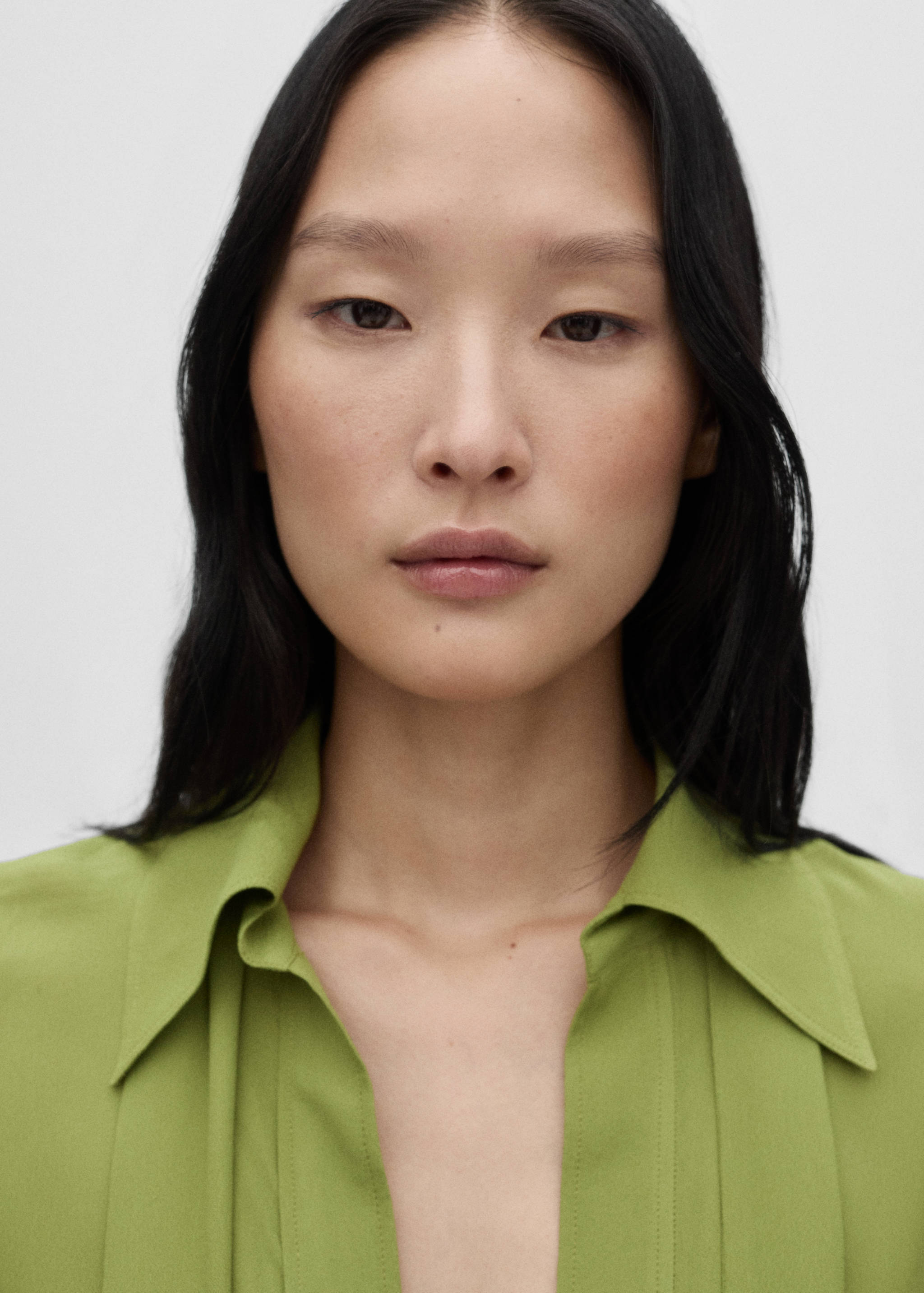 Chiffon blouse with tie - Details of the article 1