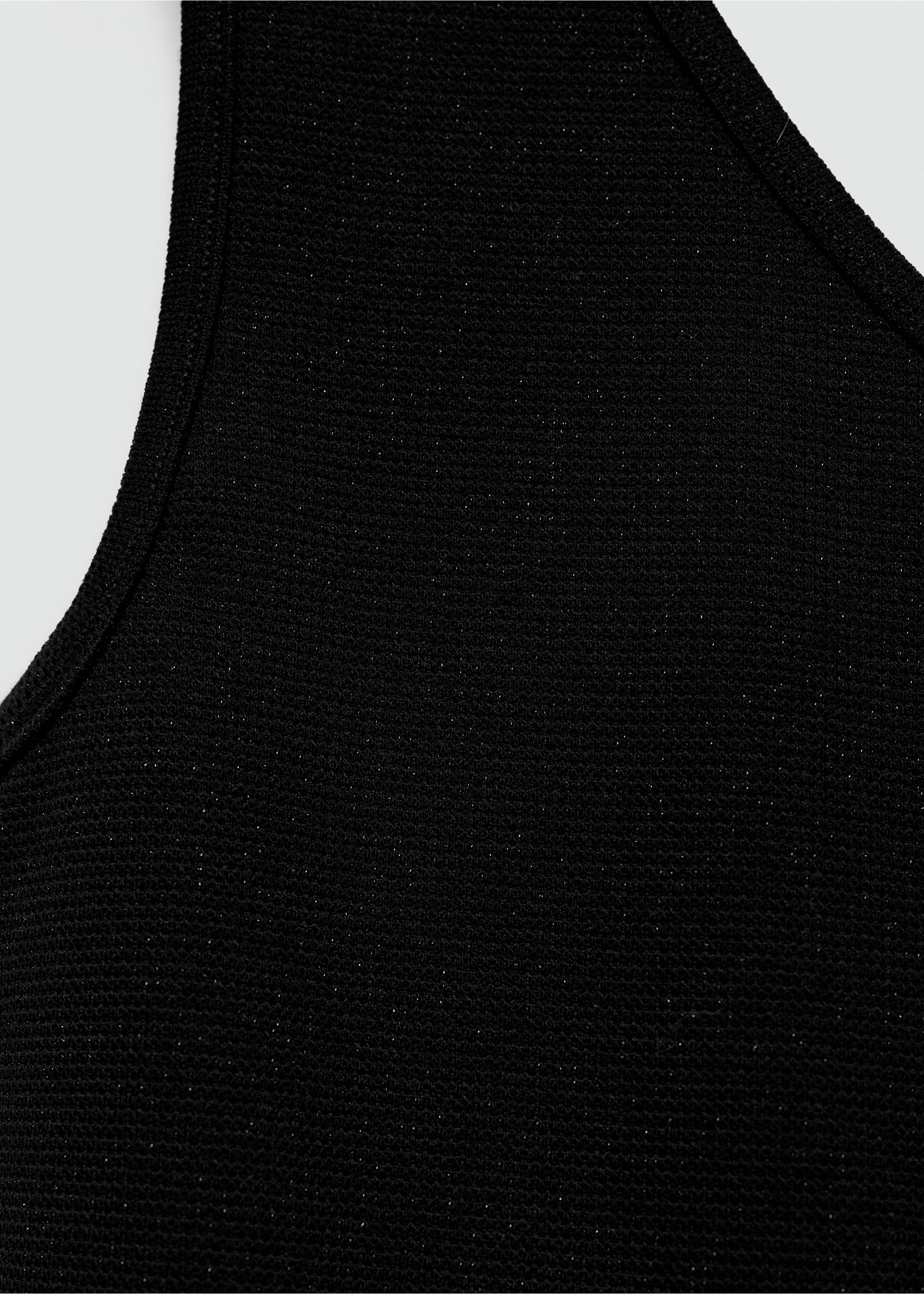 Asymmetrisches Lurex-Top - Detail des Artikels 0, Schwarz. Ref: 77006767-00.