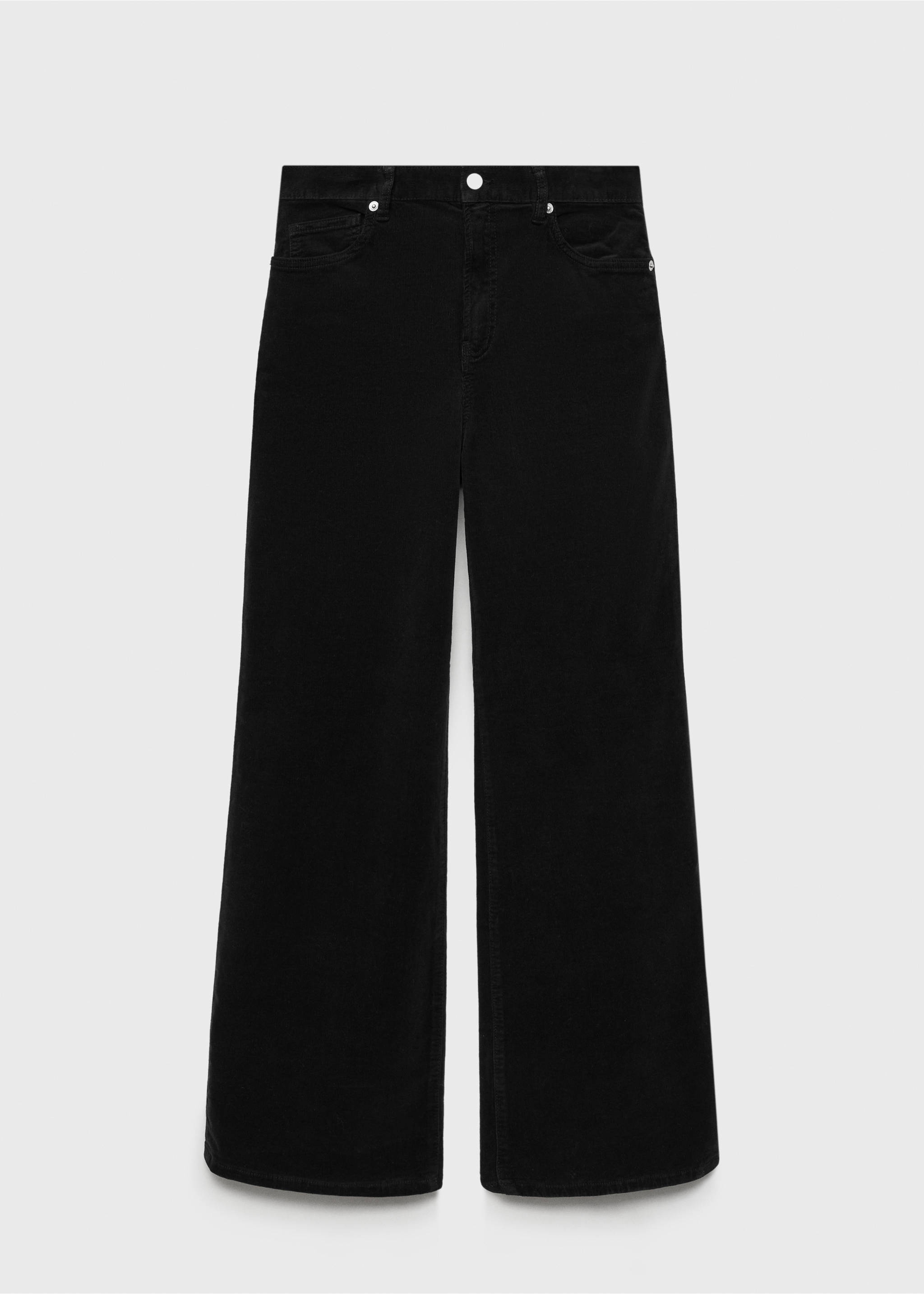 Jeans de bombazina wideleg - Artigo sem modelo, Cinzento-carvão. Ref: 77007124-00.