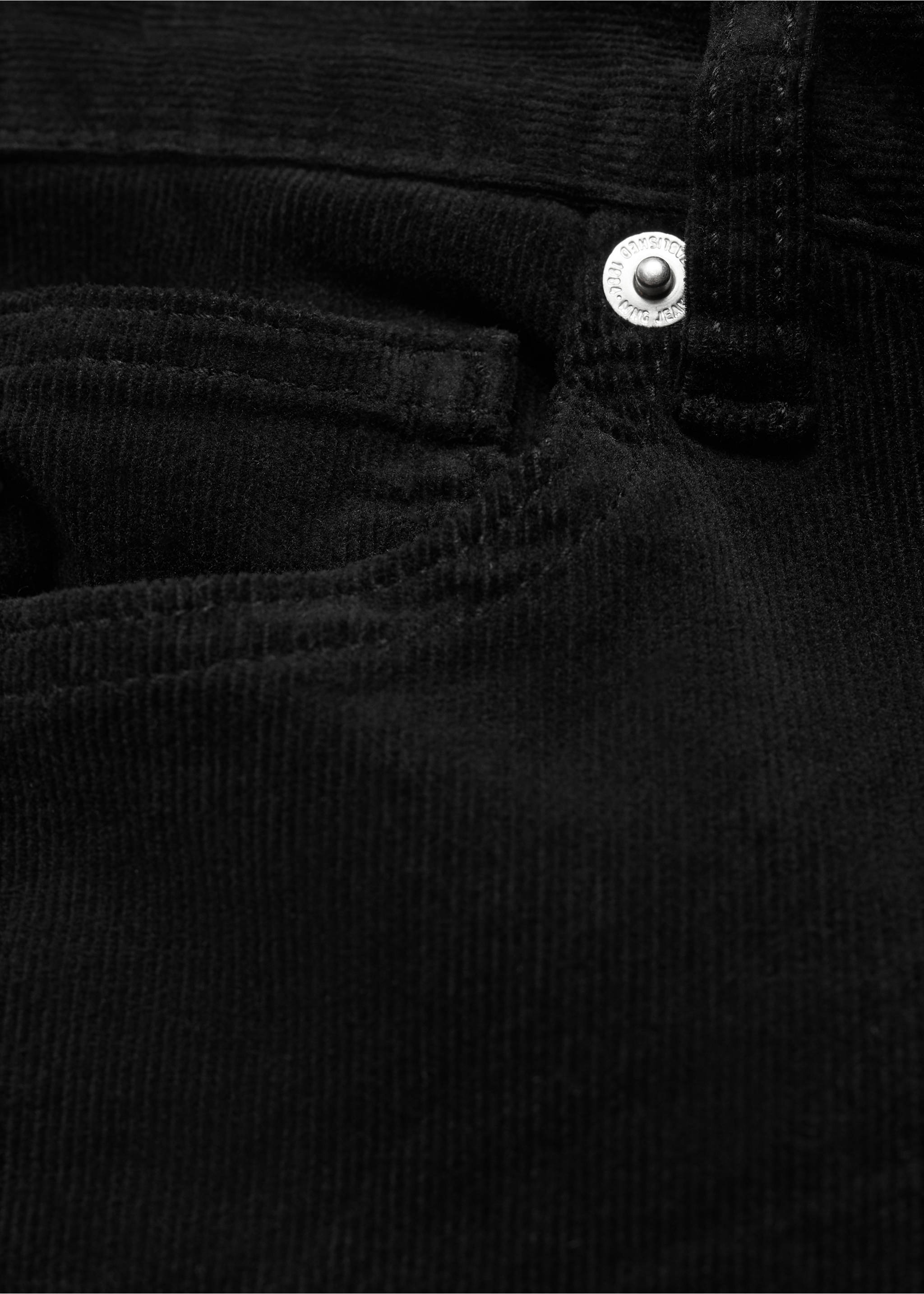 Jeans de bombazina wideleg - Pormenor do artigo 0, Cinzento-carvão. Ref: 77007124-00.