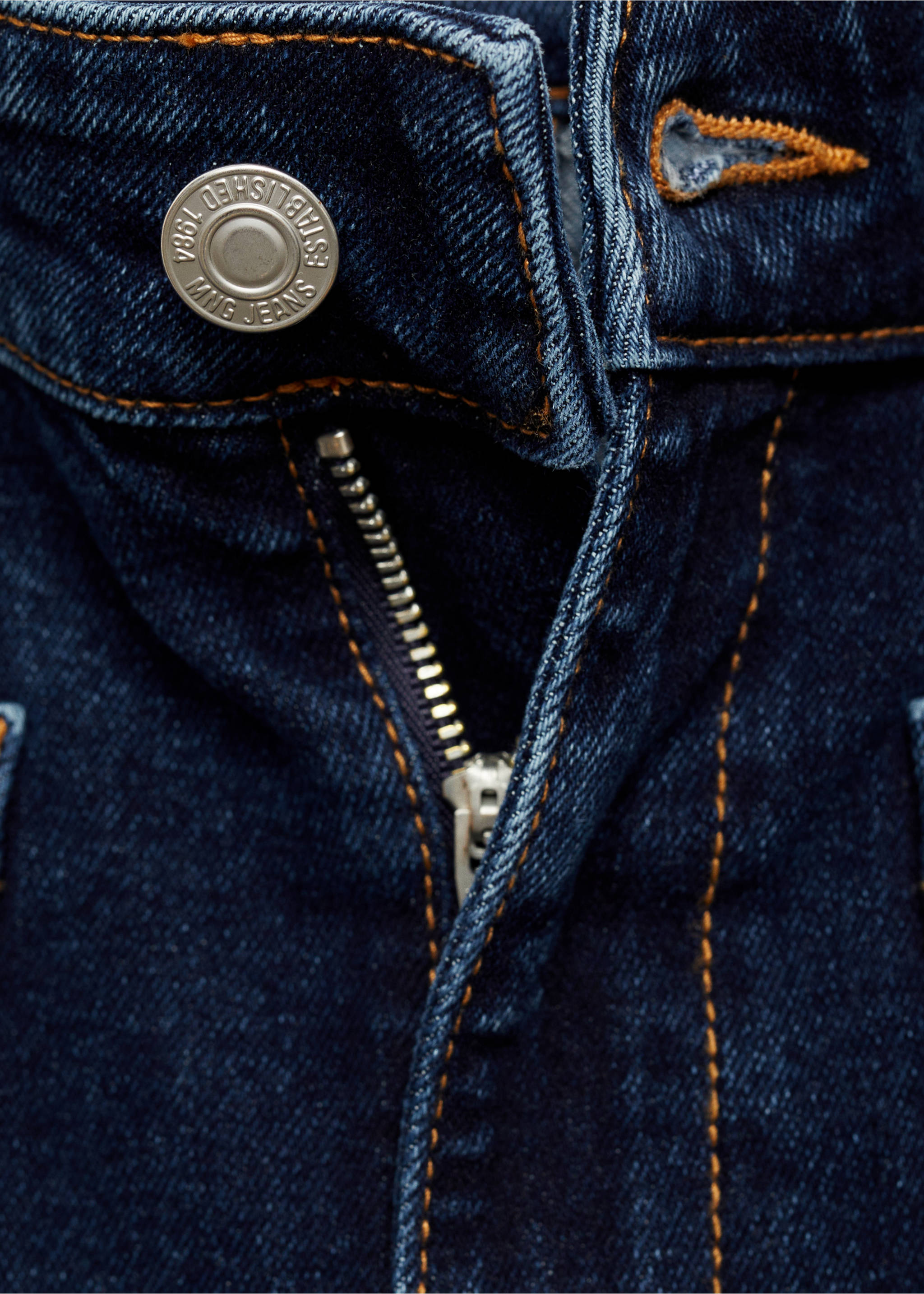 Flared cropped jeans with pockets - Details of the article 0, Dark Blue. Ref: 77007126-00.