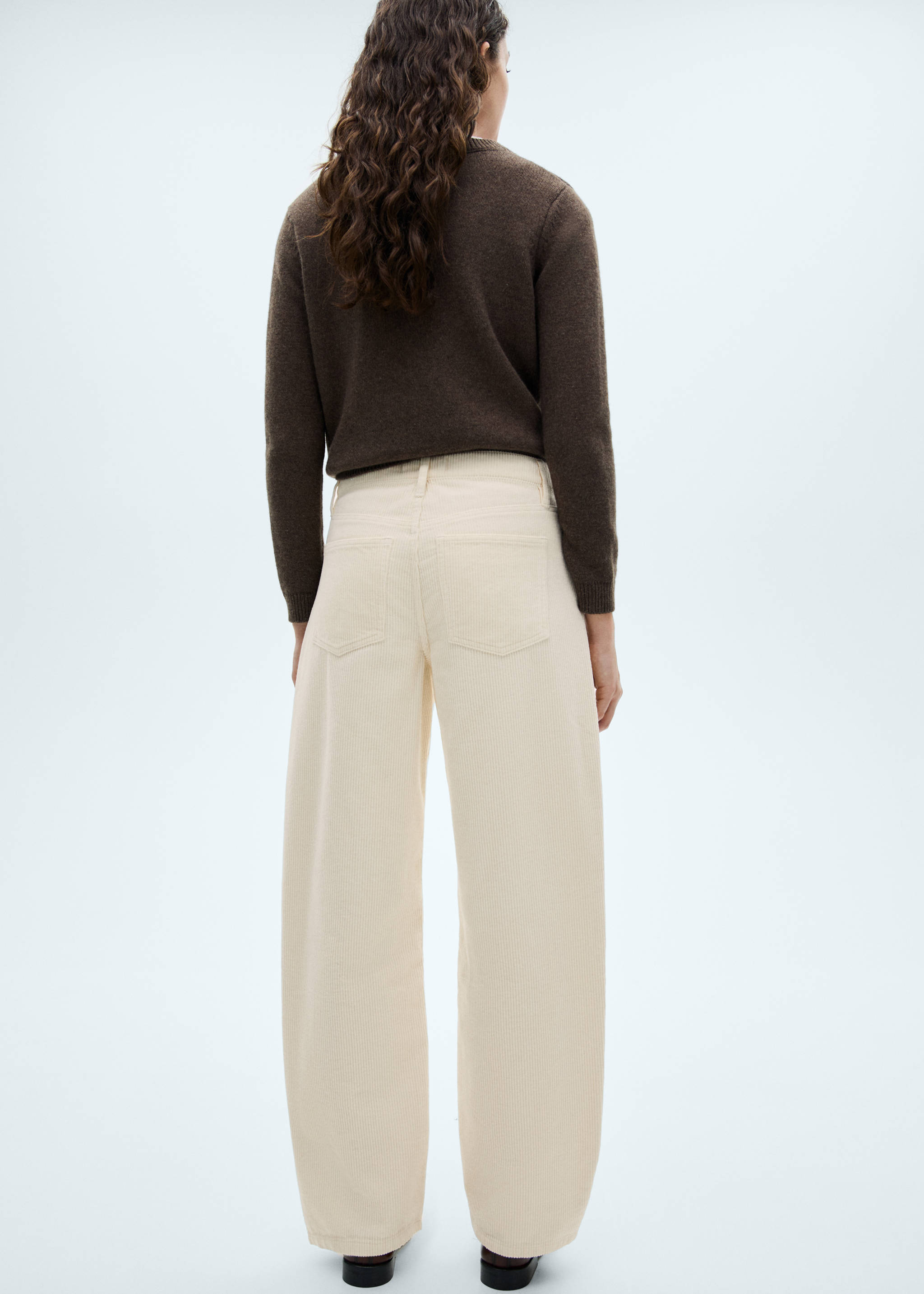 High-waisted corduroy balloon pants - Reverse of the article