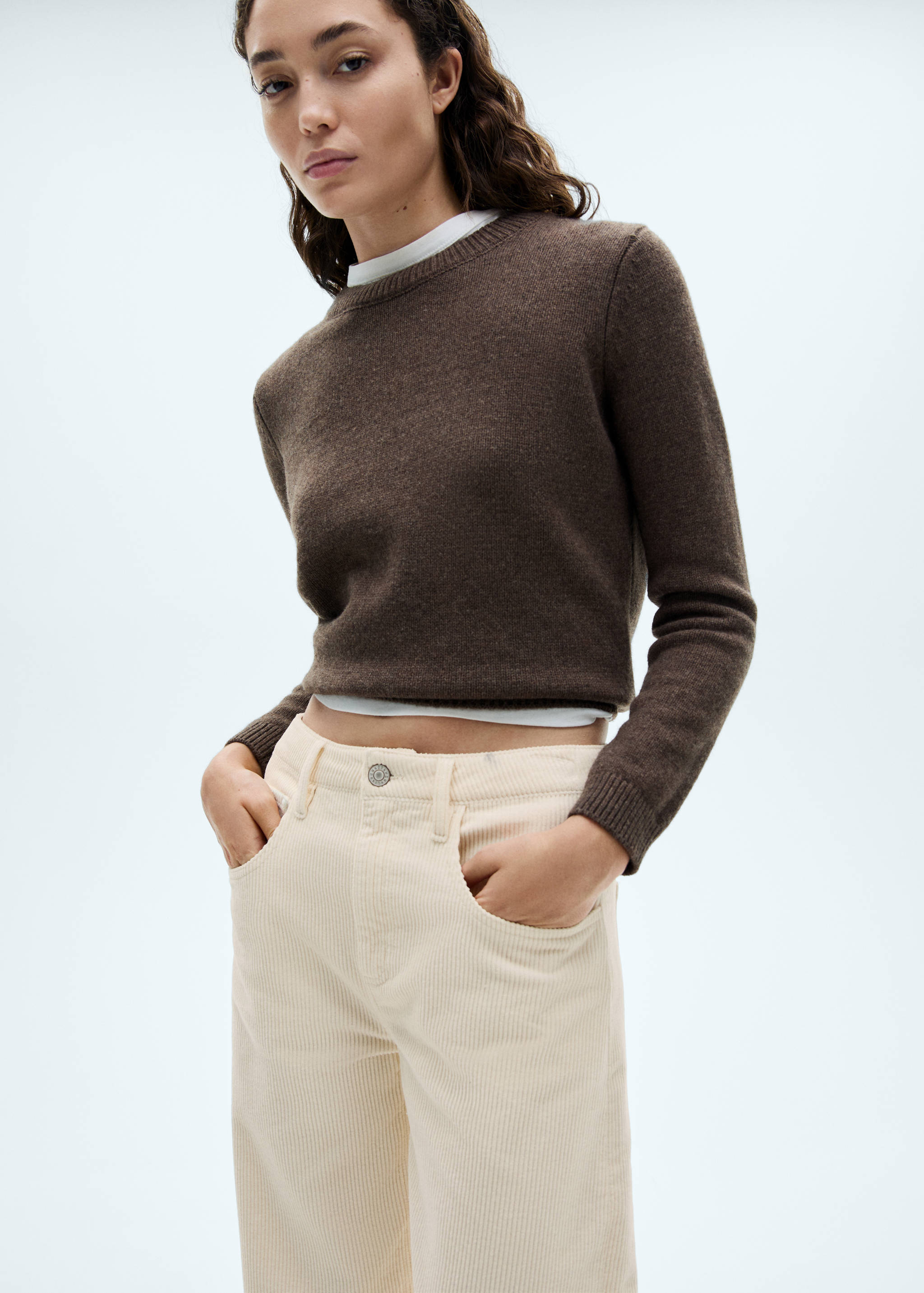High-waisted corduroy balloon pants - Details of the article 1