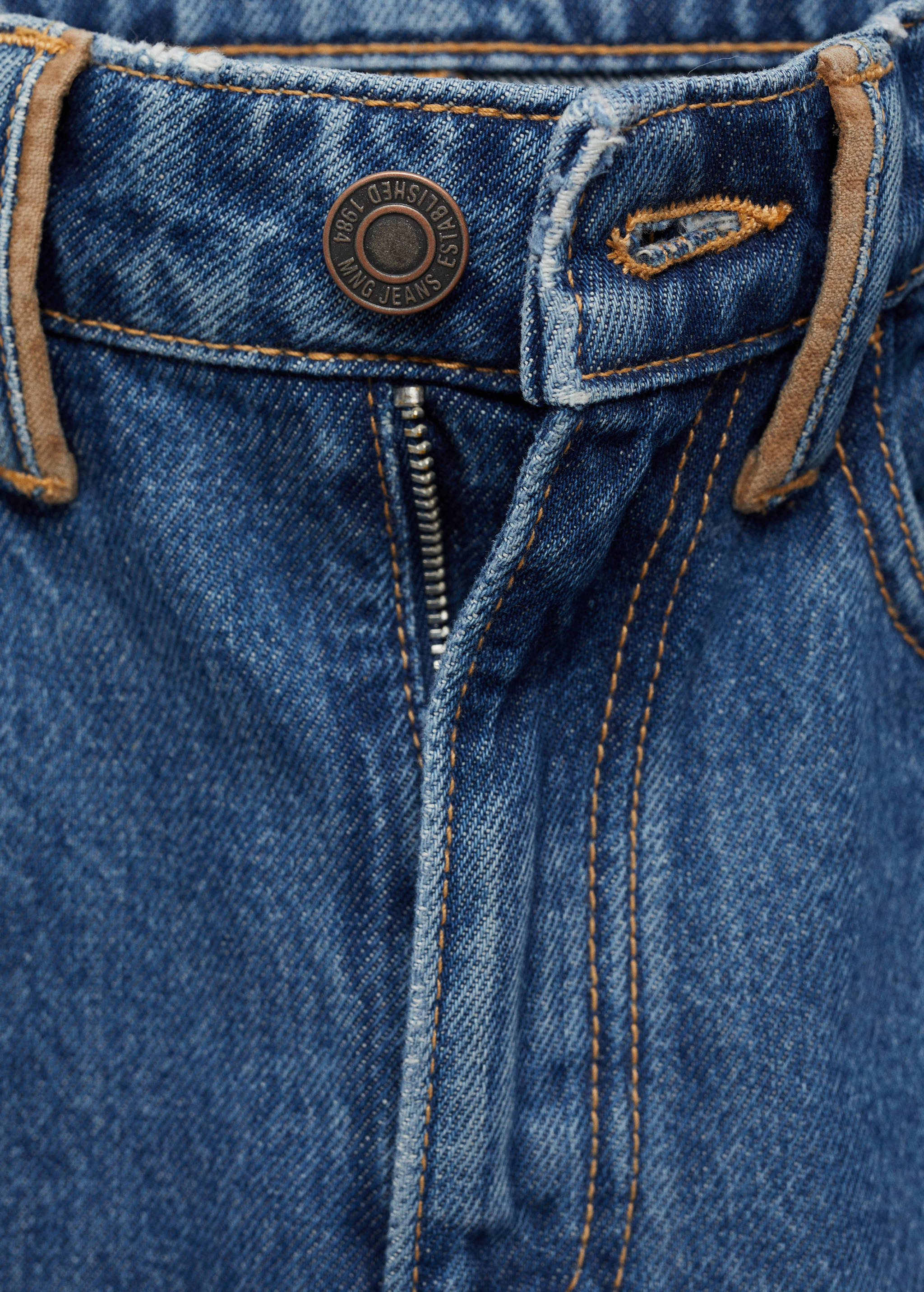 Straight-fit jeans with contrasting details - Details of the article 8