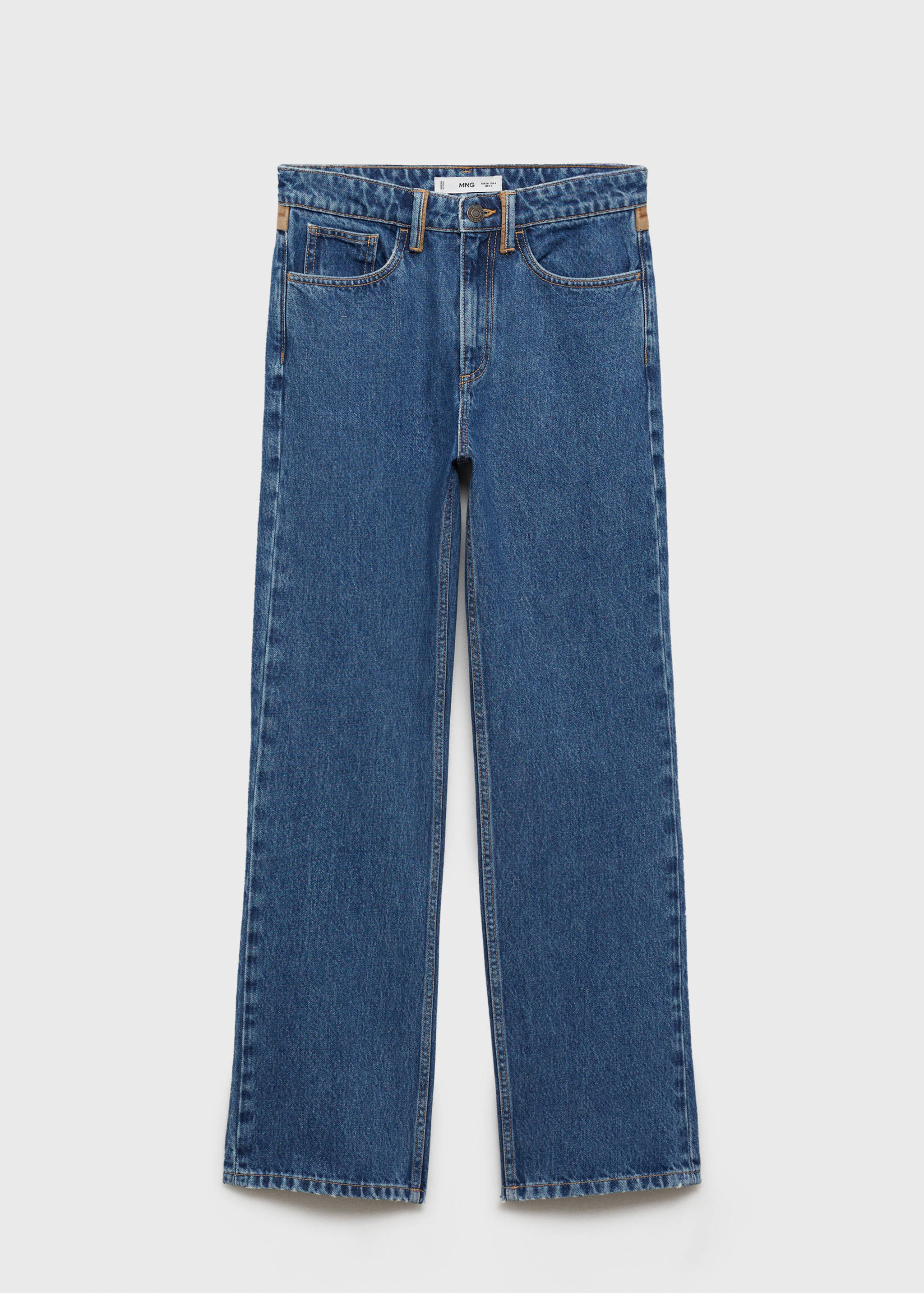 Straight-fit jeans with contrasting details - Article without model