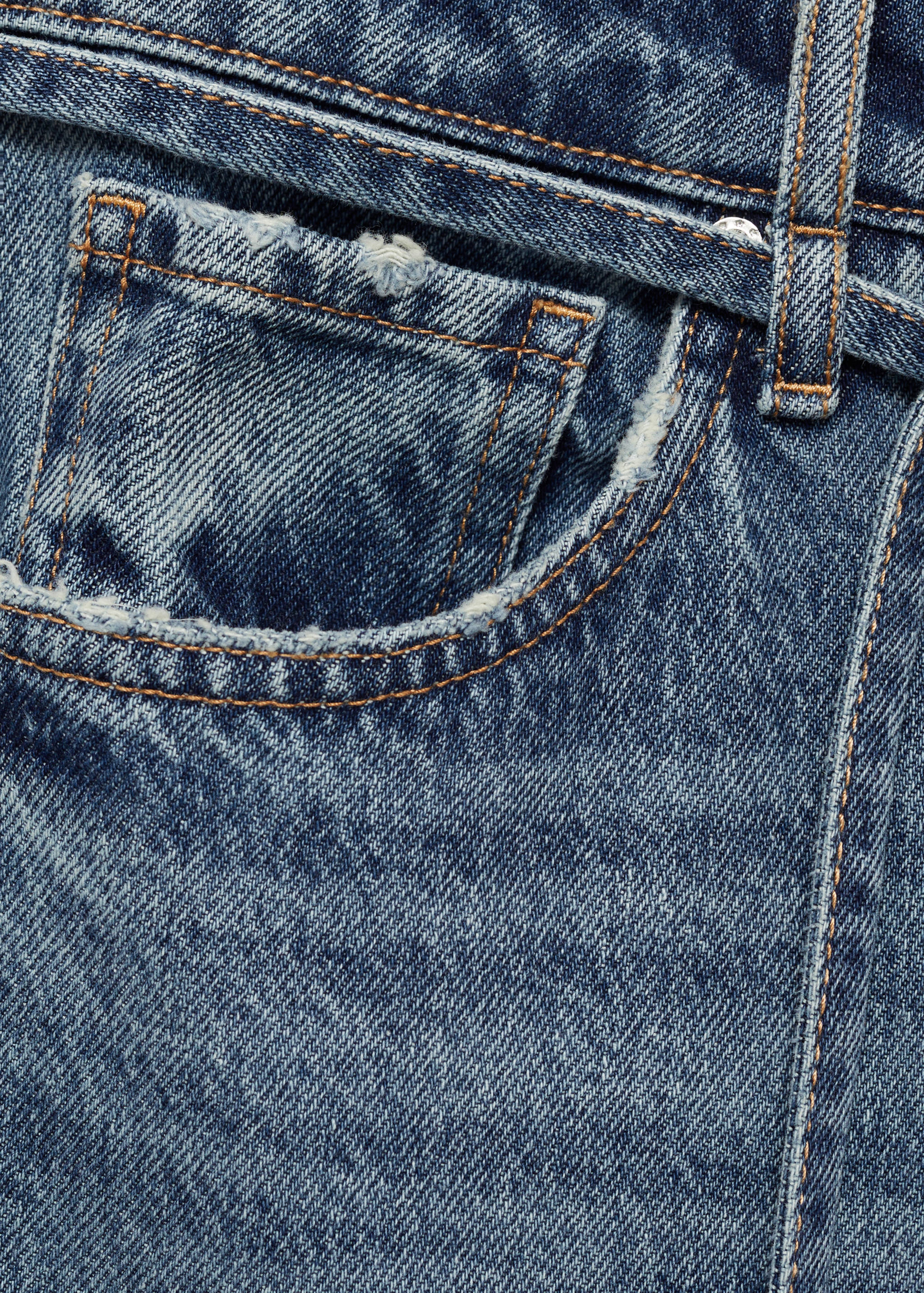 Calças de ganga wide leg de cintura baixa - Pormenor do artigo 0