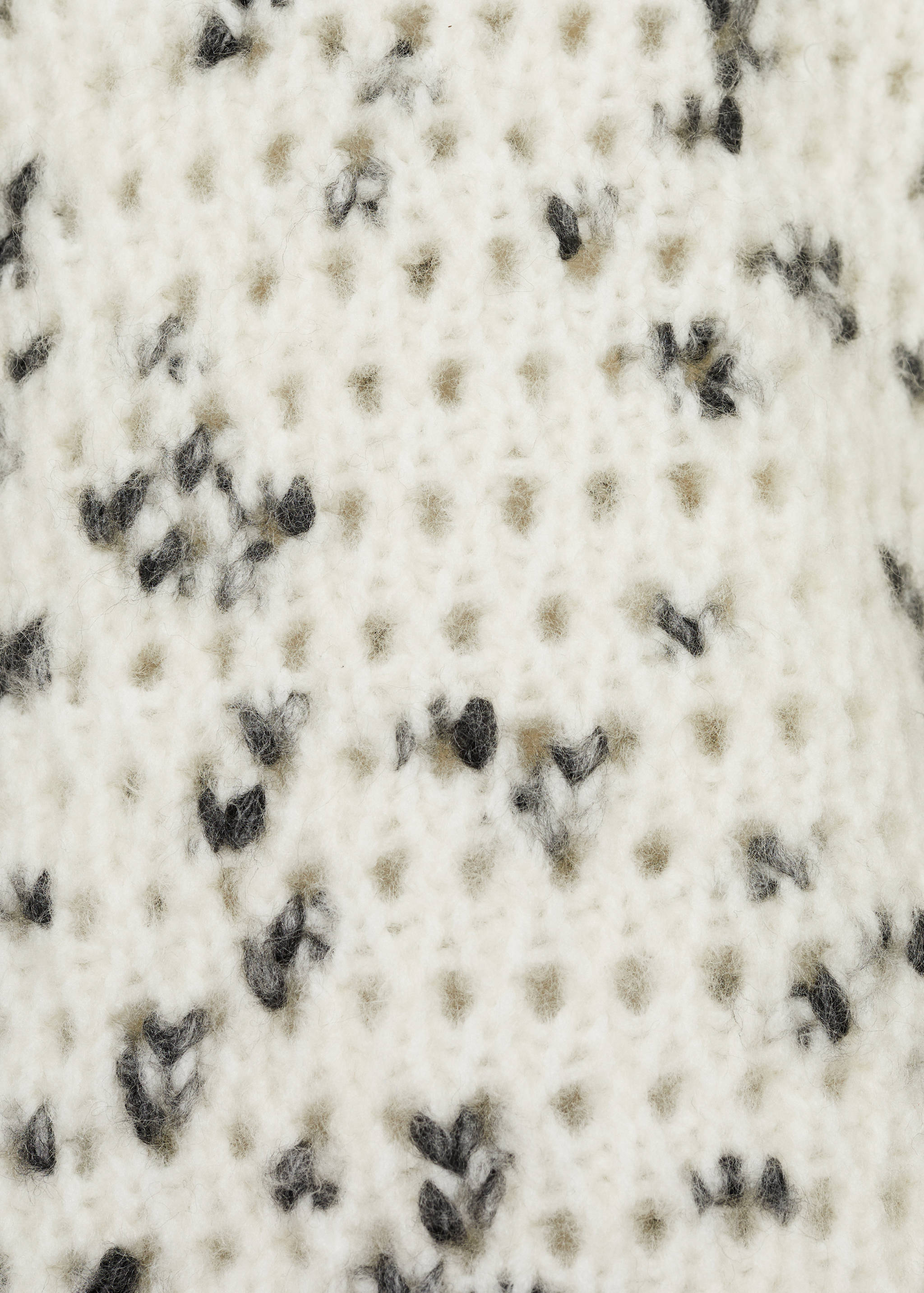 Marbled knitted sweater with lace pattern - Details of the article 0