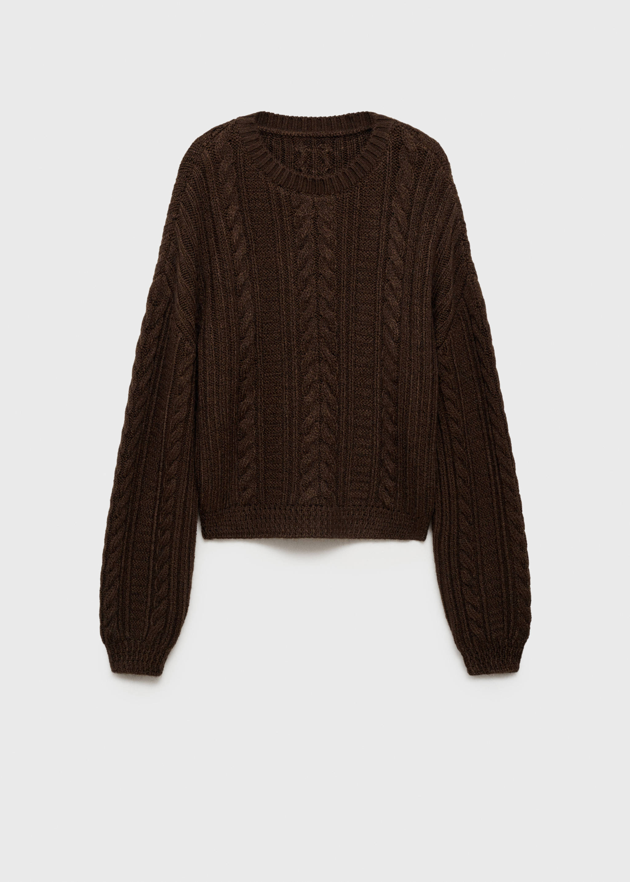 Round-neck braided sweater - Article without model