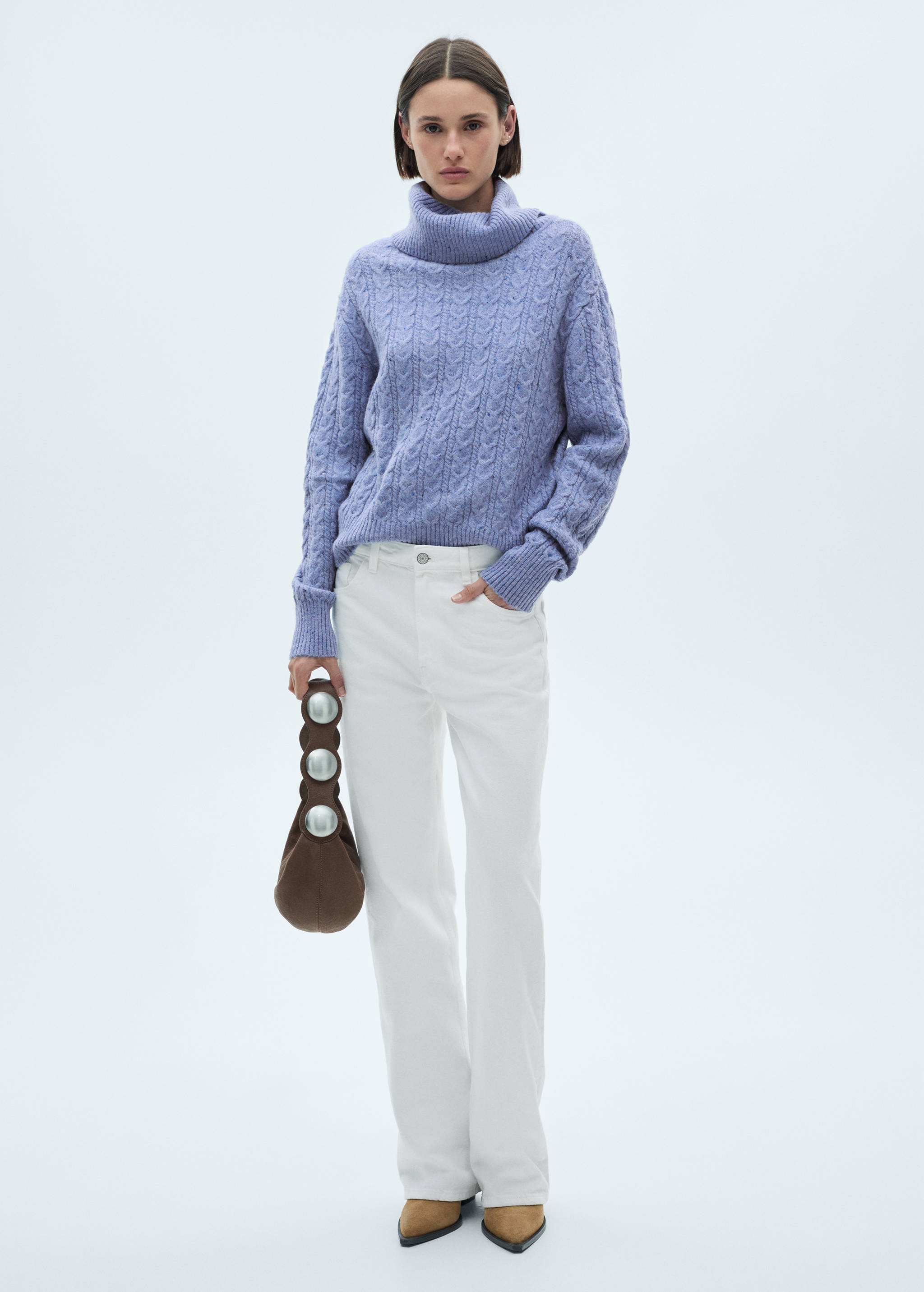 Twisted turtleneck sweater - General plane