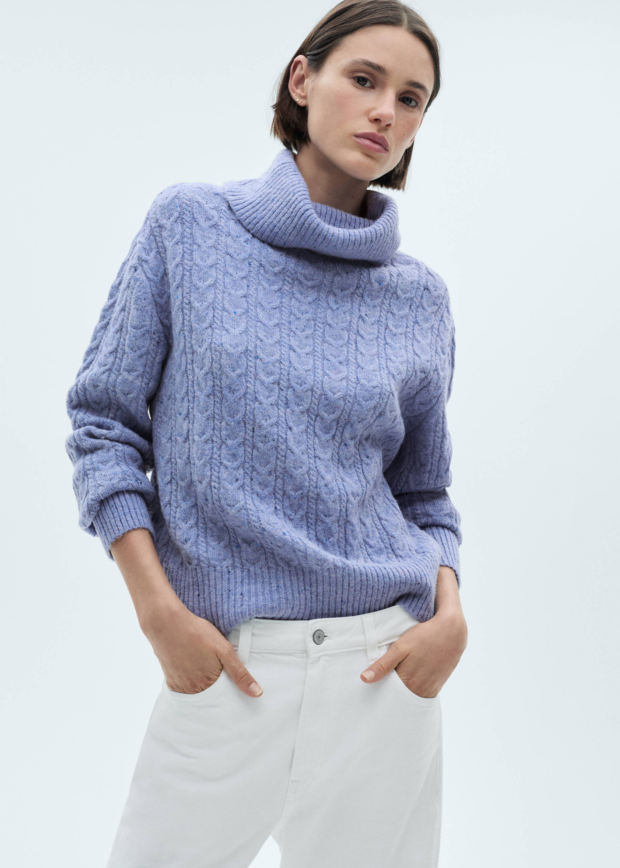 Twisted turtleneck sweater - Medium plane