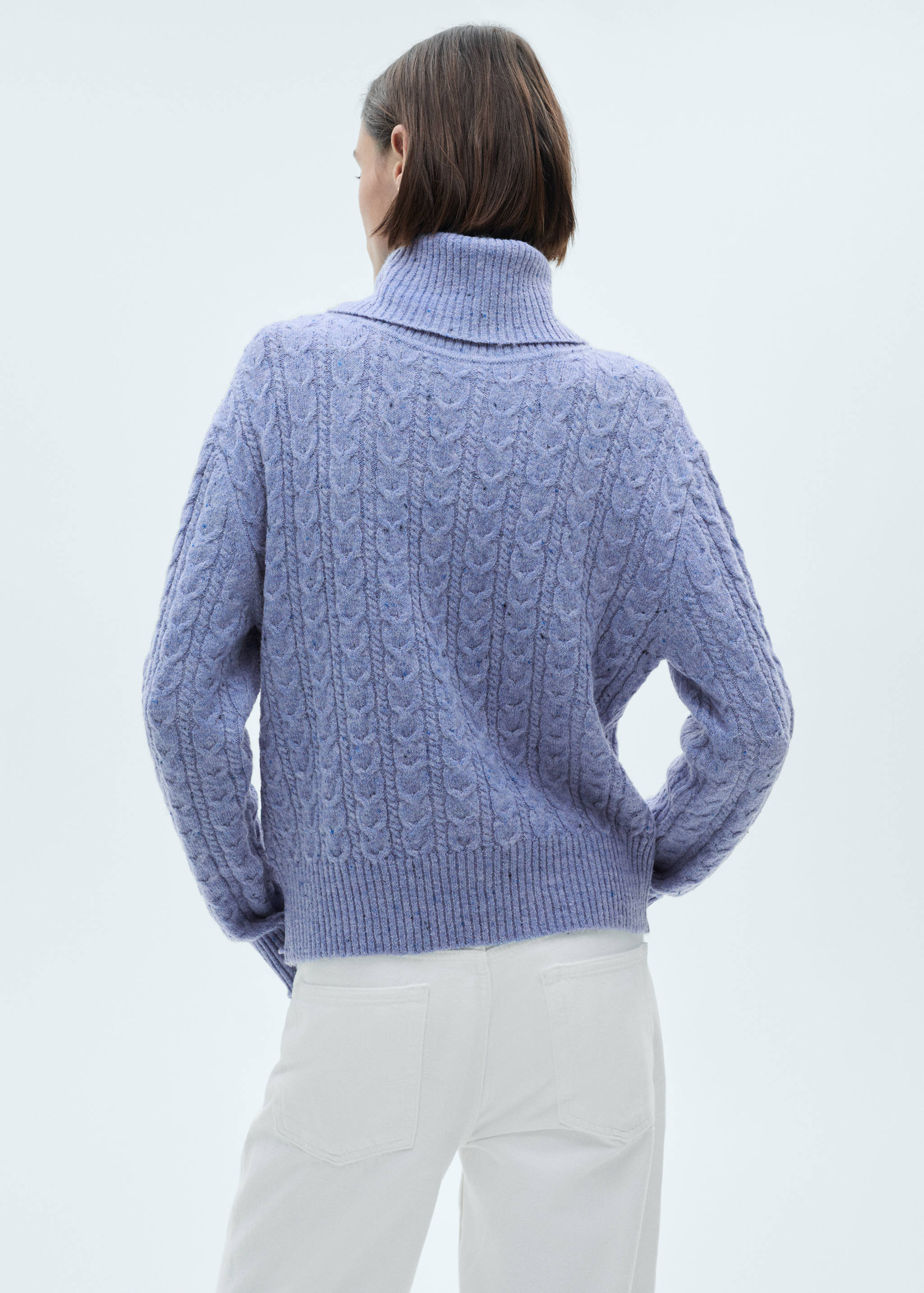 Twisted turtleneck sweater - Reverse of the article