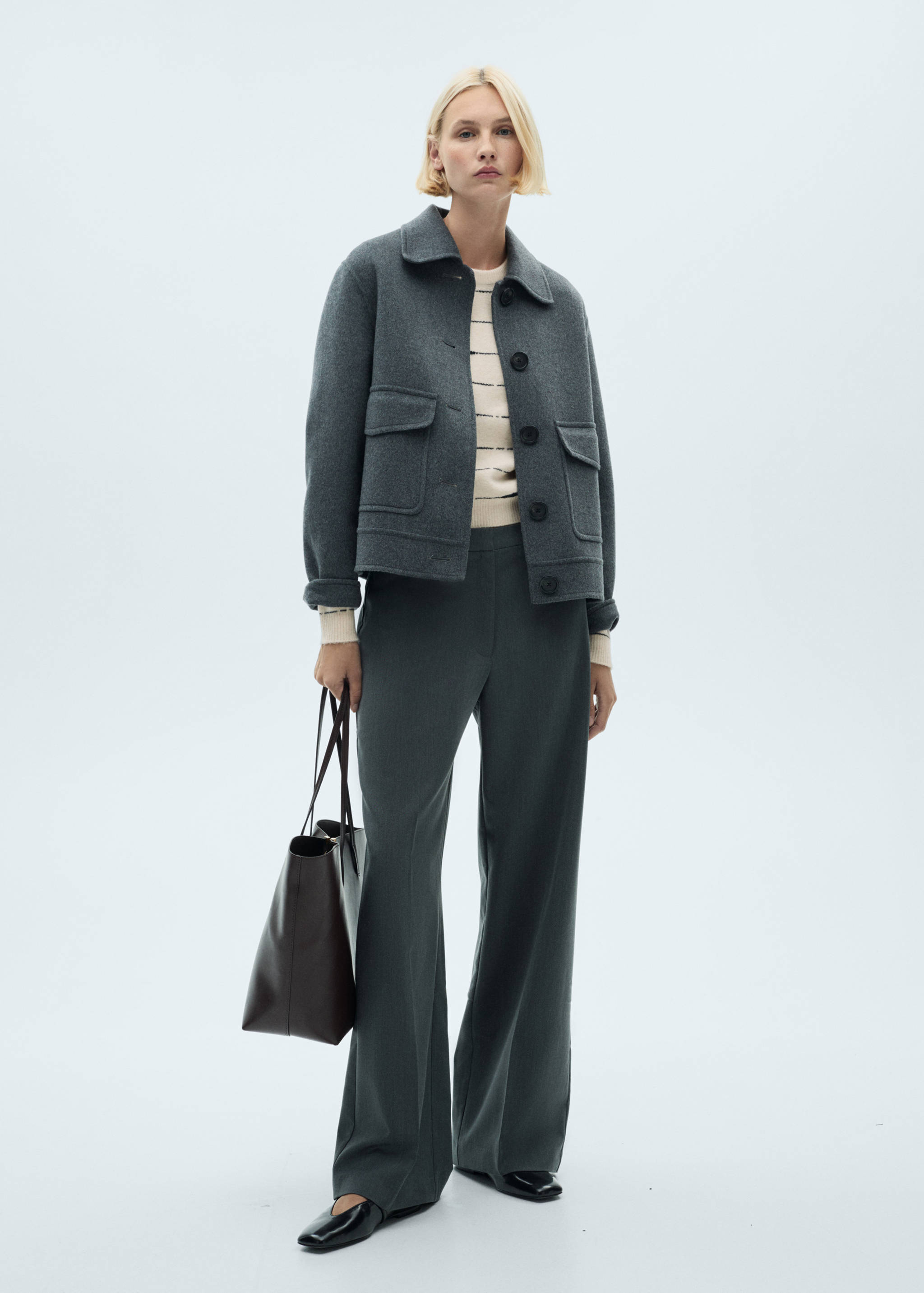 Runda-nacke randig tröja - Allmän bild