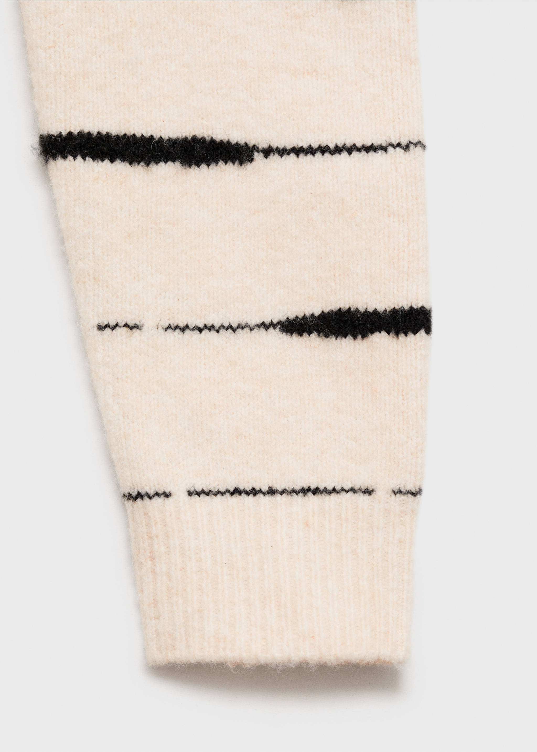 Runda-nacke randig tröja - Detaljer om artikeln 8, Sand. Ref: 77007683-00.