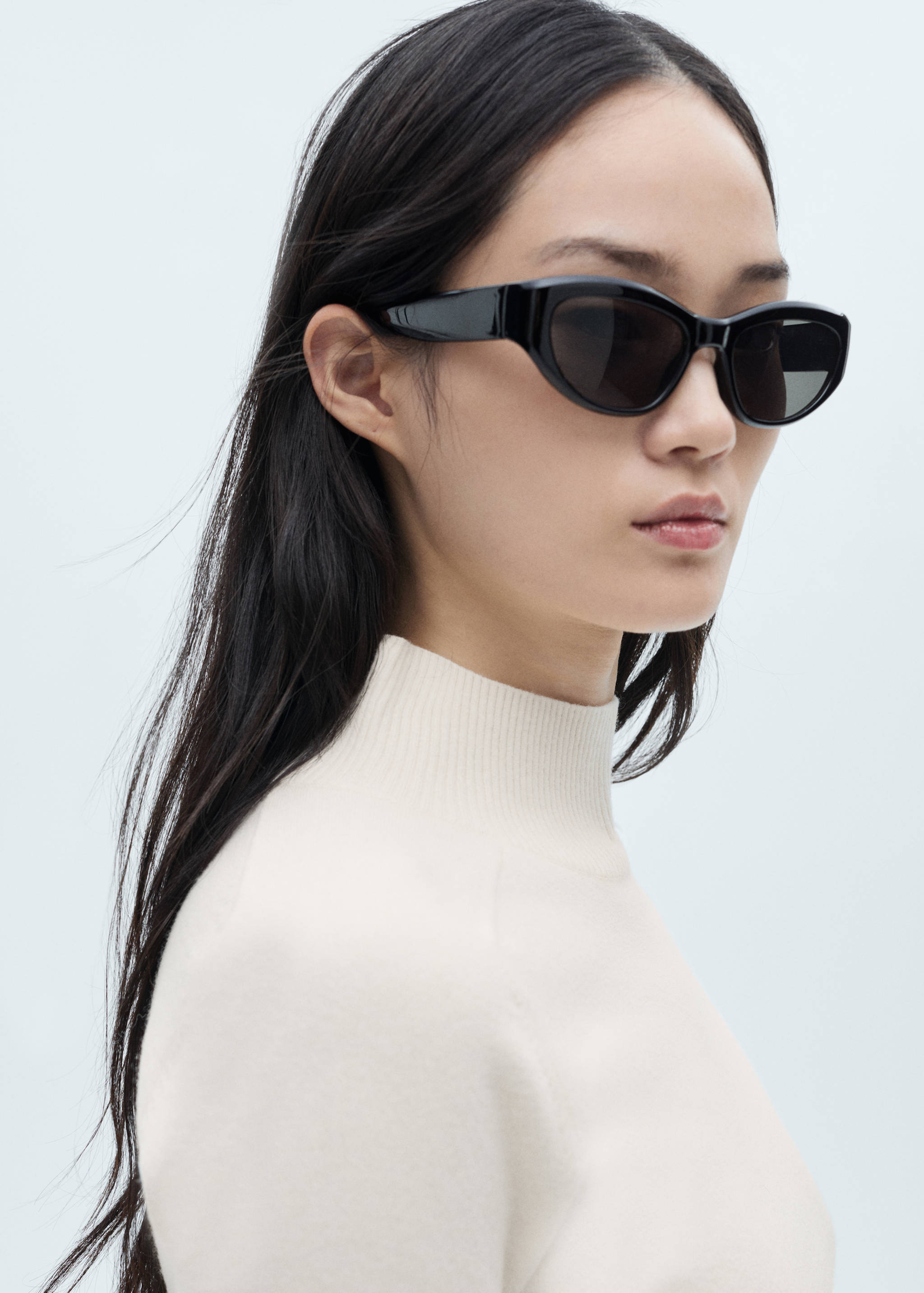 Perkins-neck short-sleeved sweater - Details of the article 1