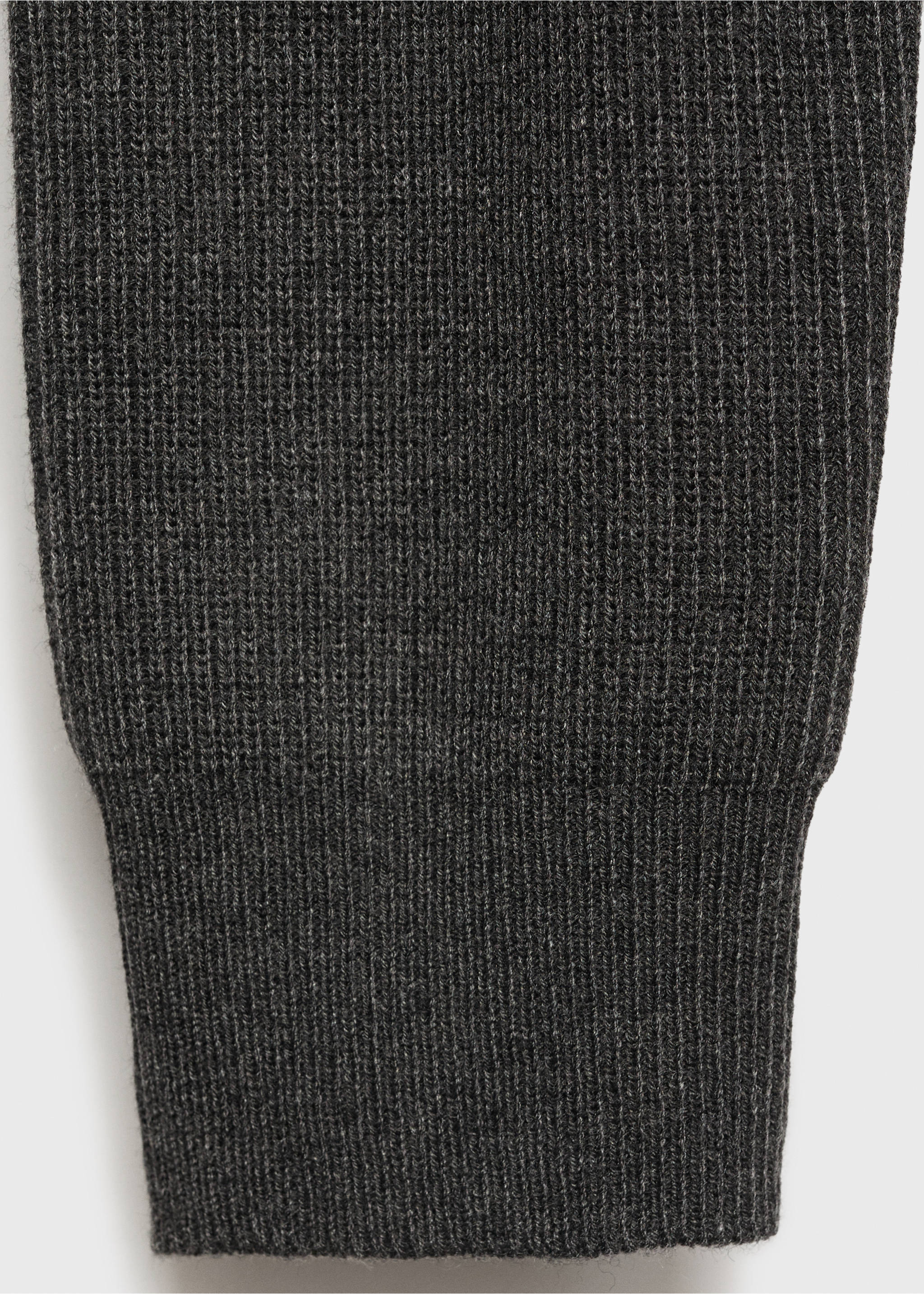 High neck sweater with zip - Details of the article 0, Charcoal. Ref: 77007687-00.