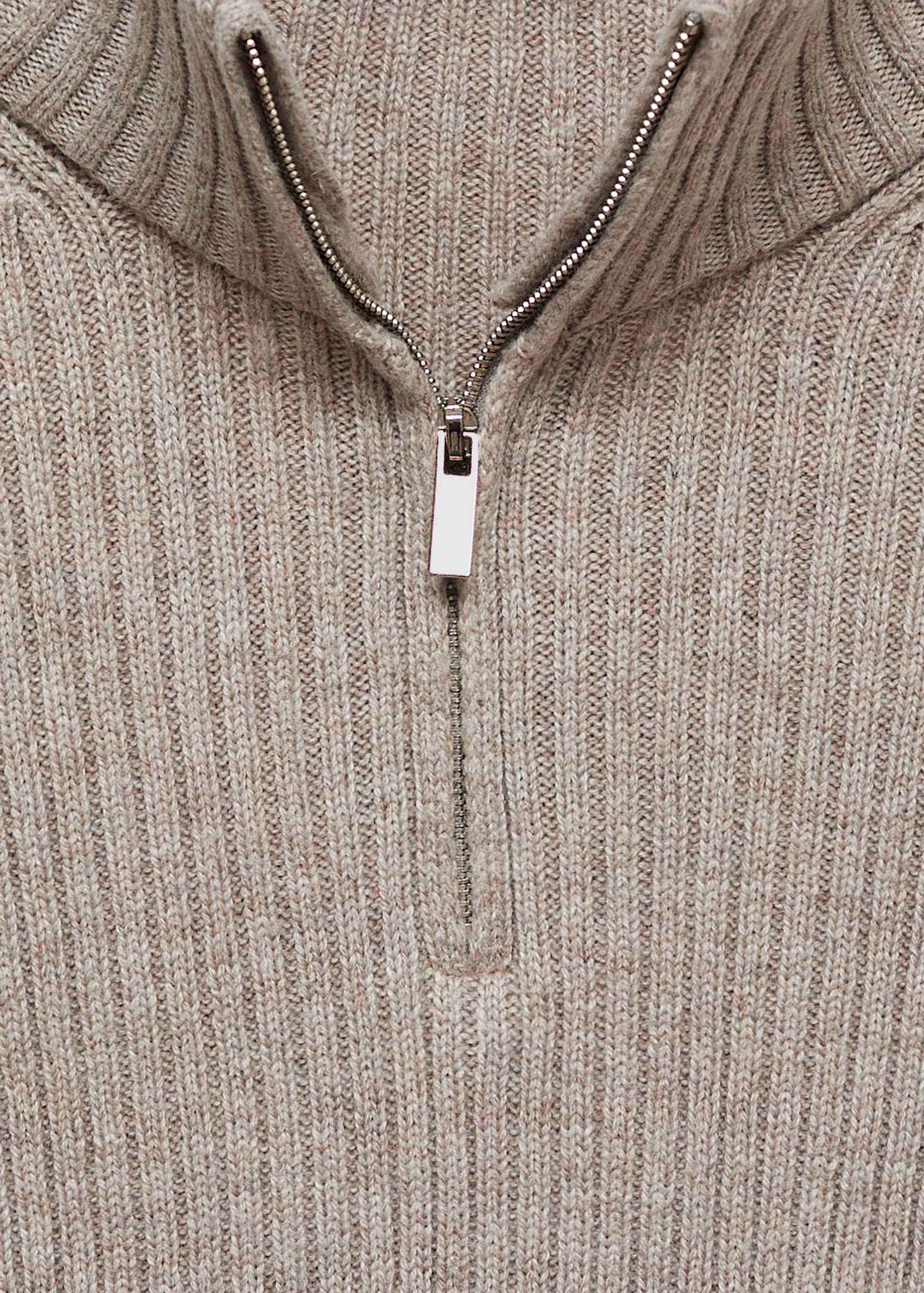 Ribbed sweater with zip - Details of the article 8