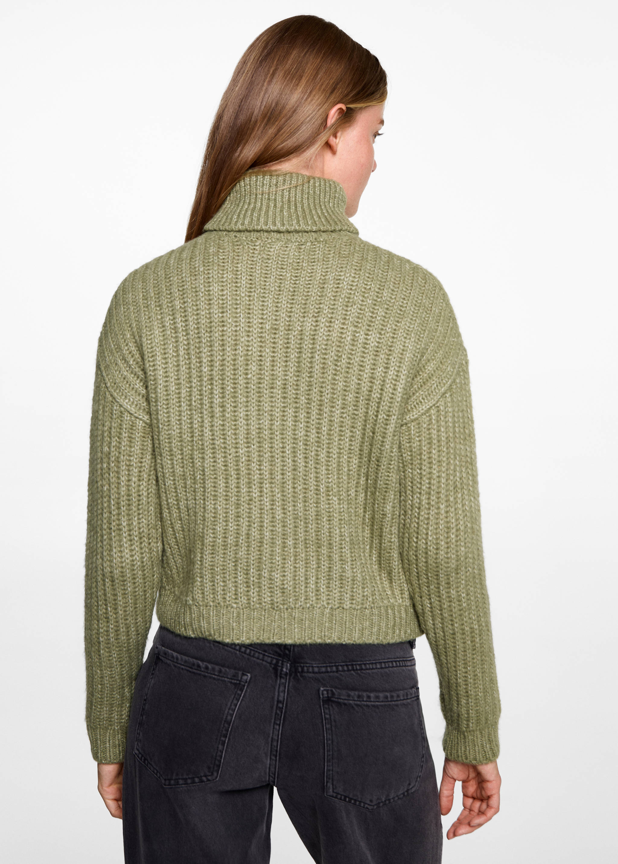 Turtleneck knit sweater - Reverse of the article