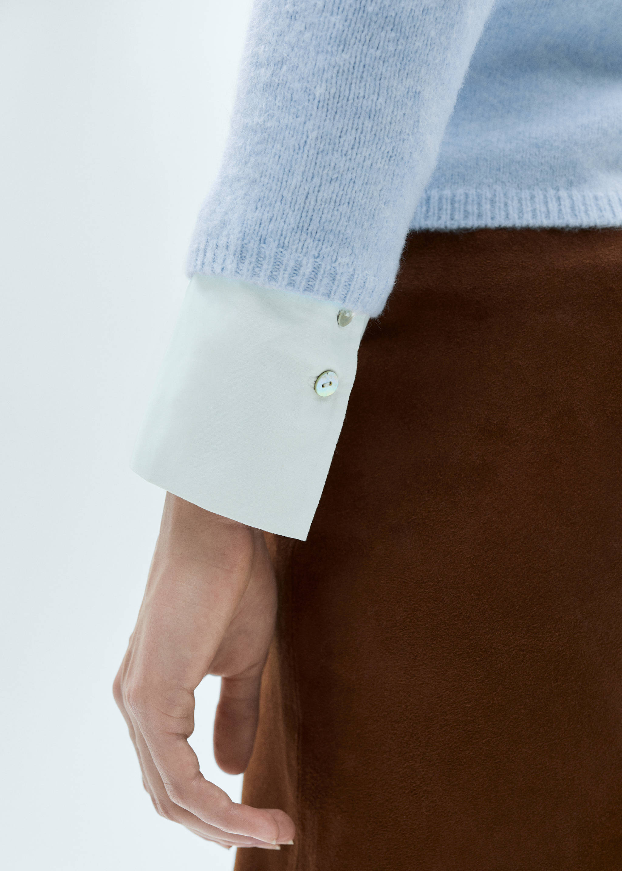 Fine-knit boat-neck sweater - Details of the article 6