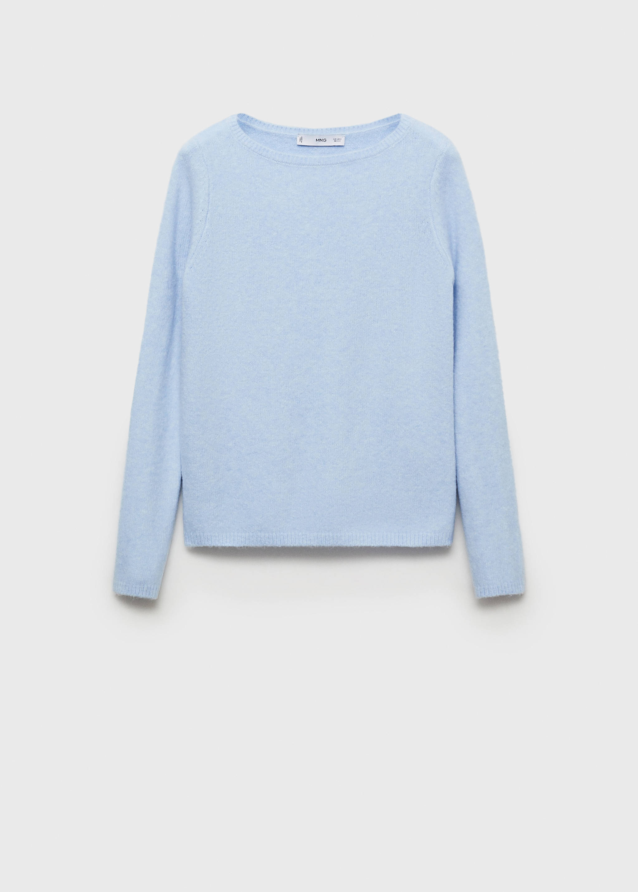 Fine-knit boat-neck sweater - Article without model