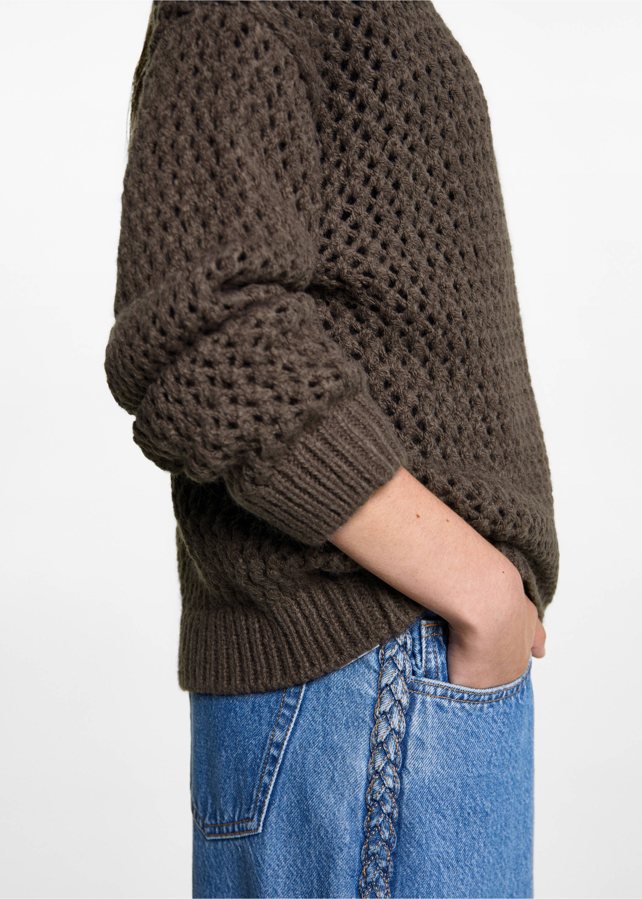 Jersei punt textura - Detall de l'article 6, Gris. Ref: 77007692-00.