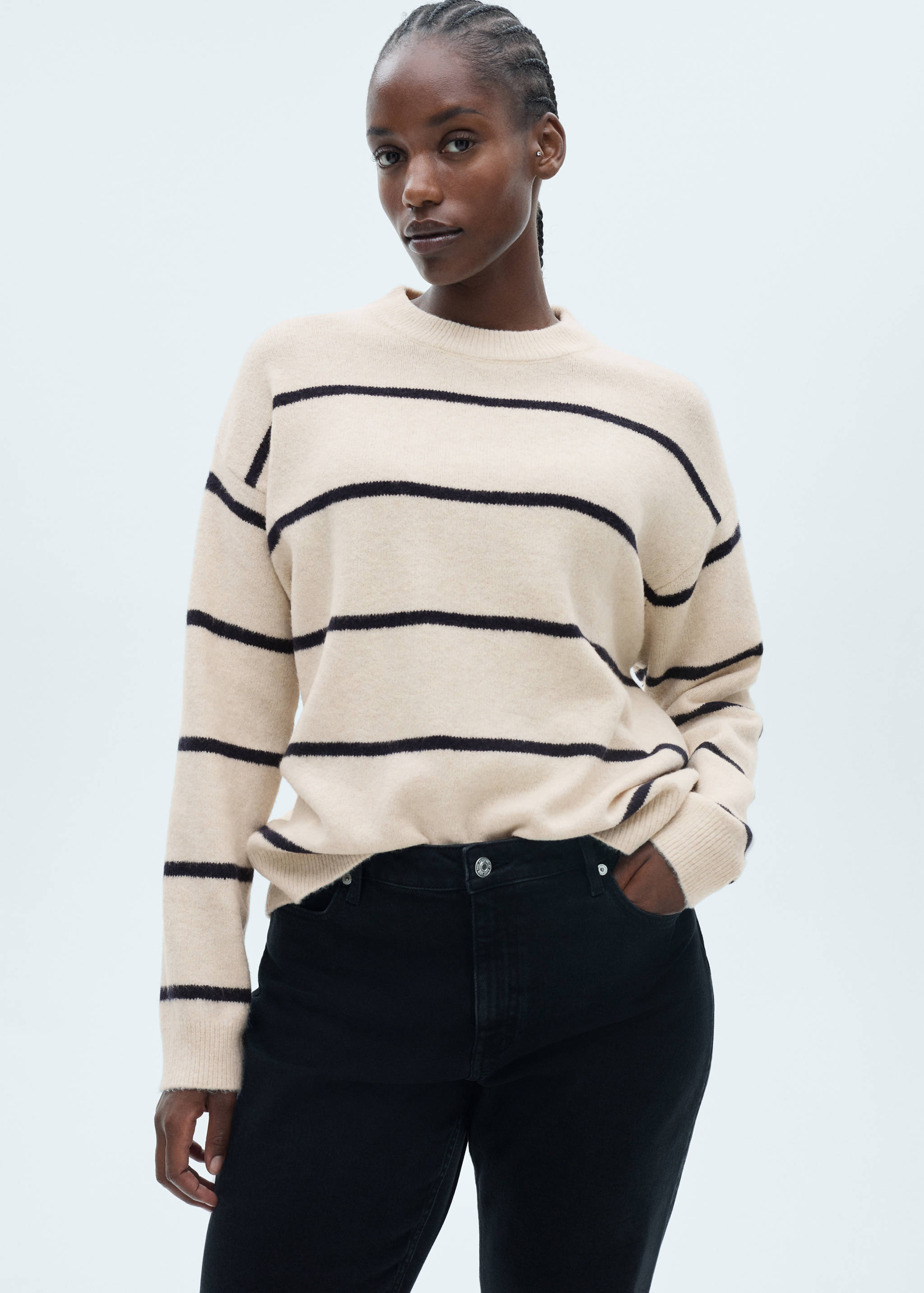 Knit striped sweater - Details of the article 5