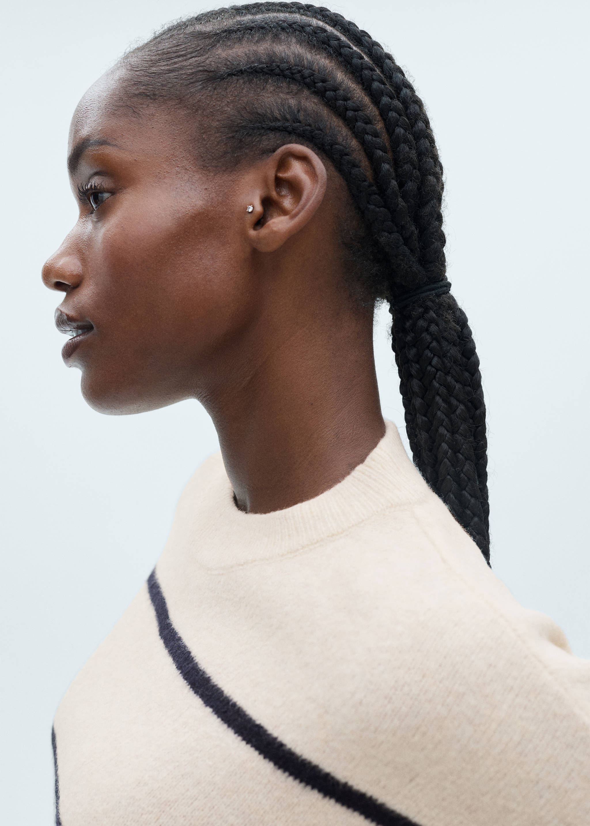 Knit striped sweater - Details of the article 4