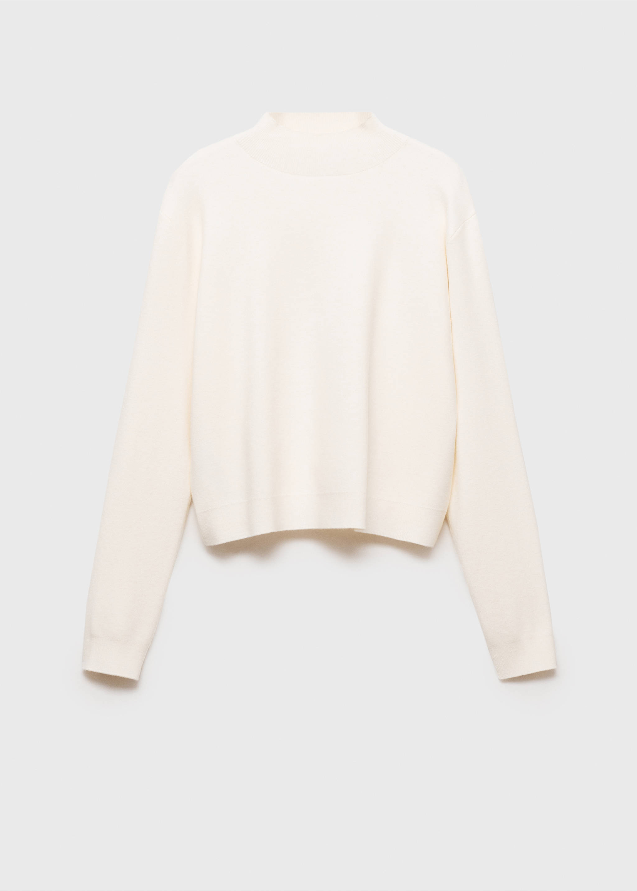 Knitted sweater with perkins neck - Article without model, Ecru. Ref: 77007697-00.